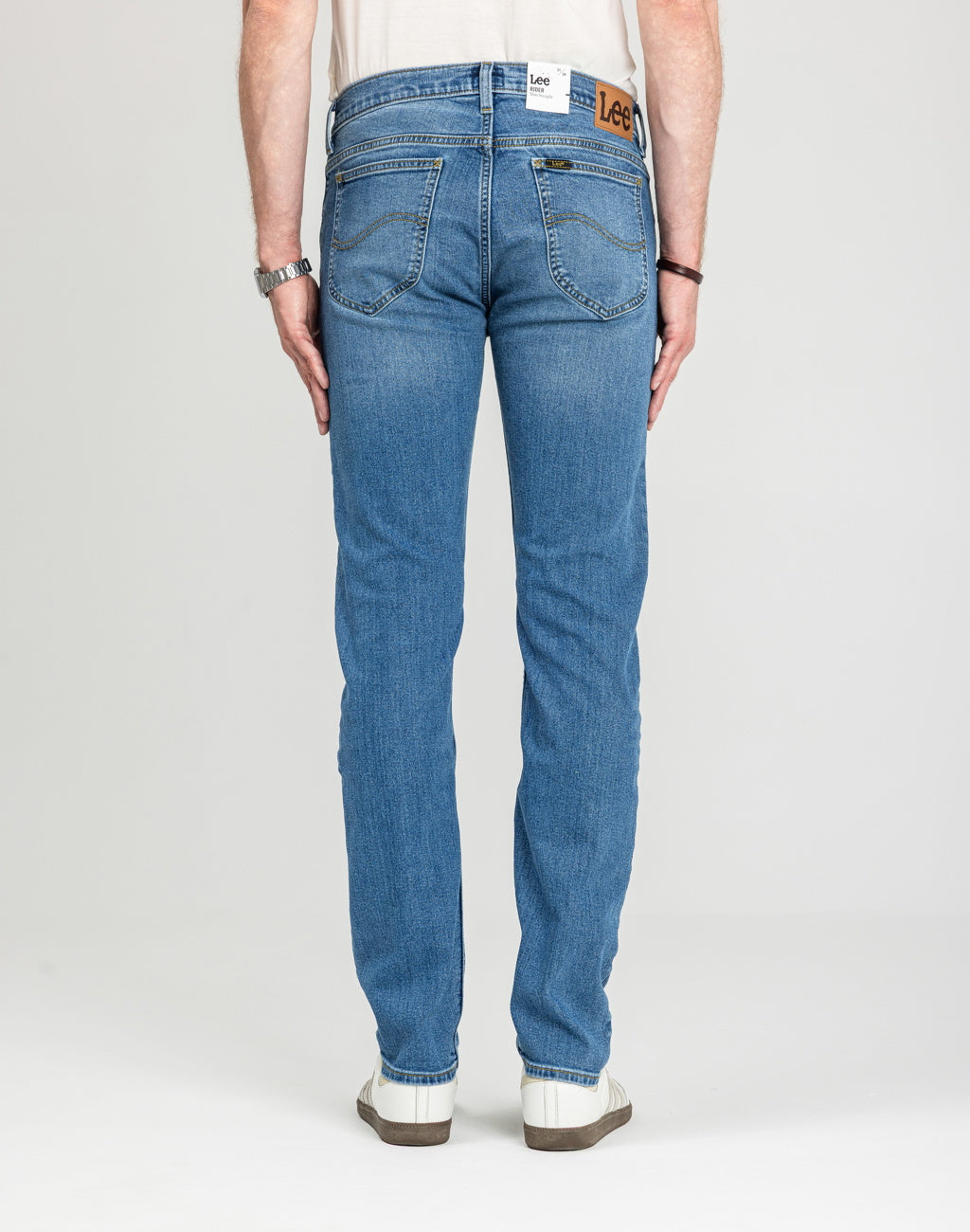 Męskie Spodnie Lee Rider Rugged Blues 112378736