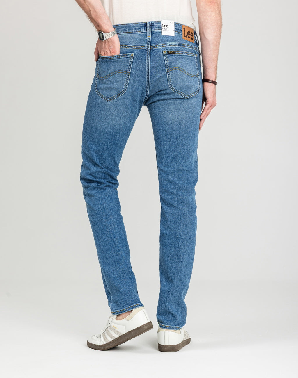 Męskie Spodnie Lee Rider Rugged Blues 112378736