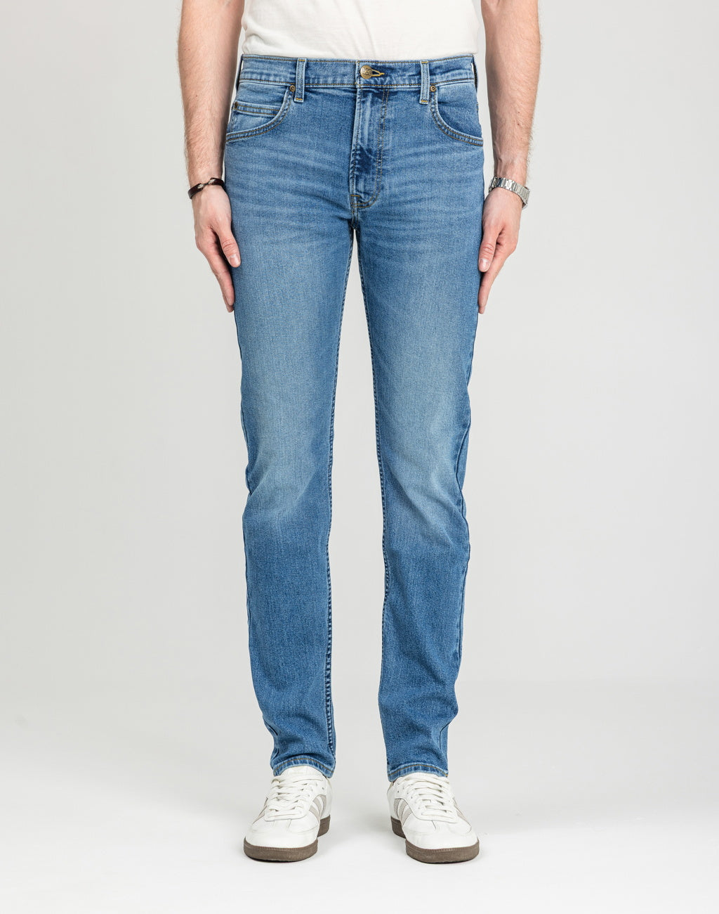 Męskie Spodnie Lee Rider Rugged Blues 112378736