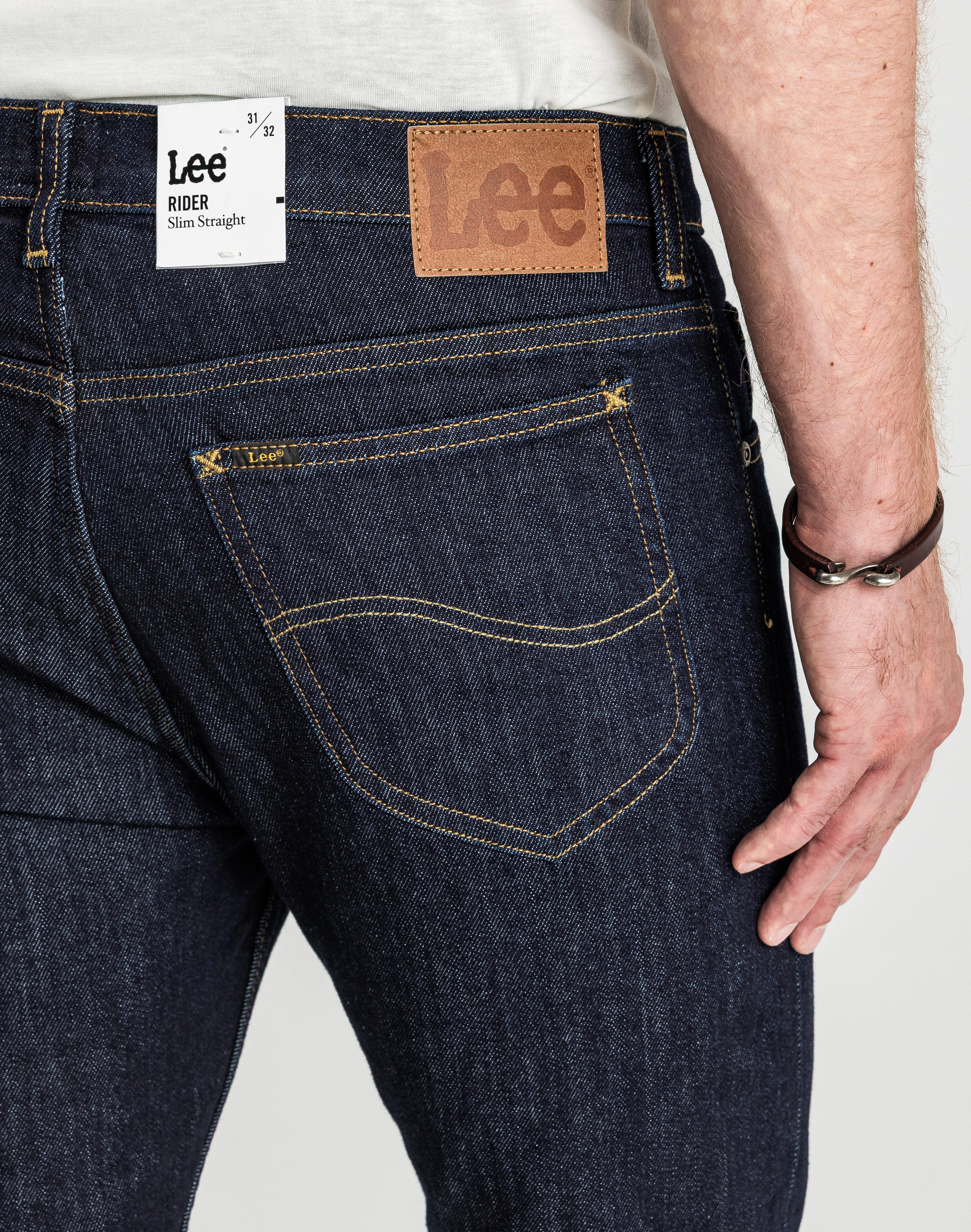 MESKIE SPODNIE LEE Rider RINSE 112140654