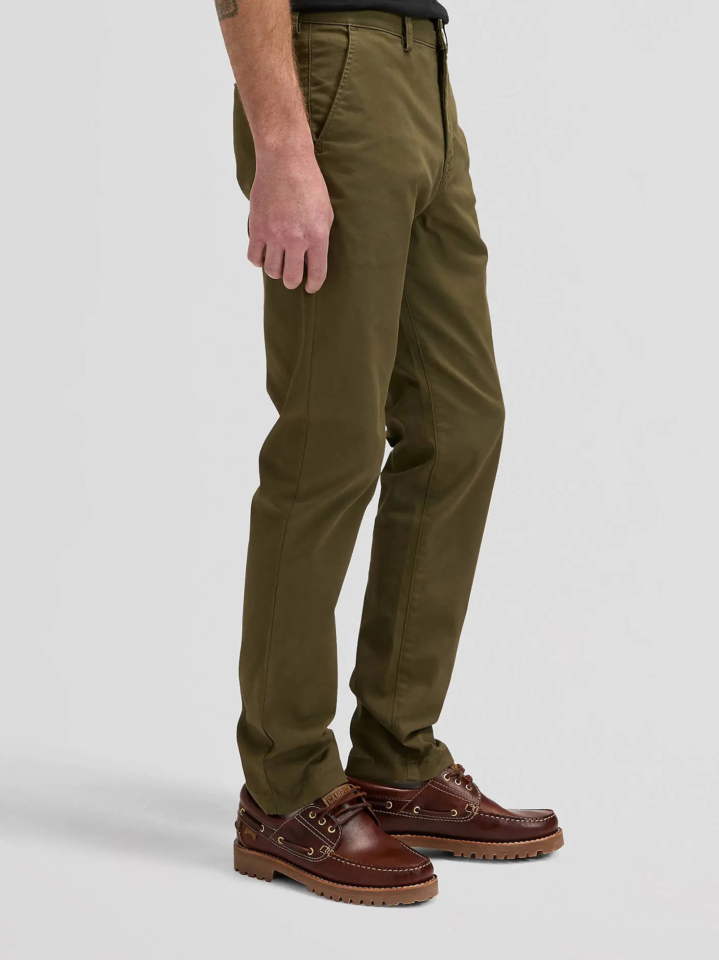 Męskie Spodnie Lee Slim Chino Olive Moss 112378508