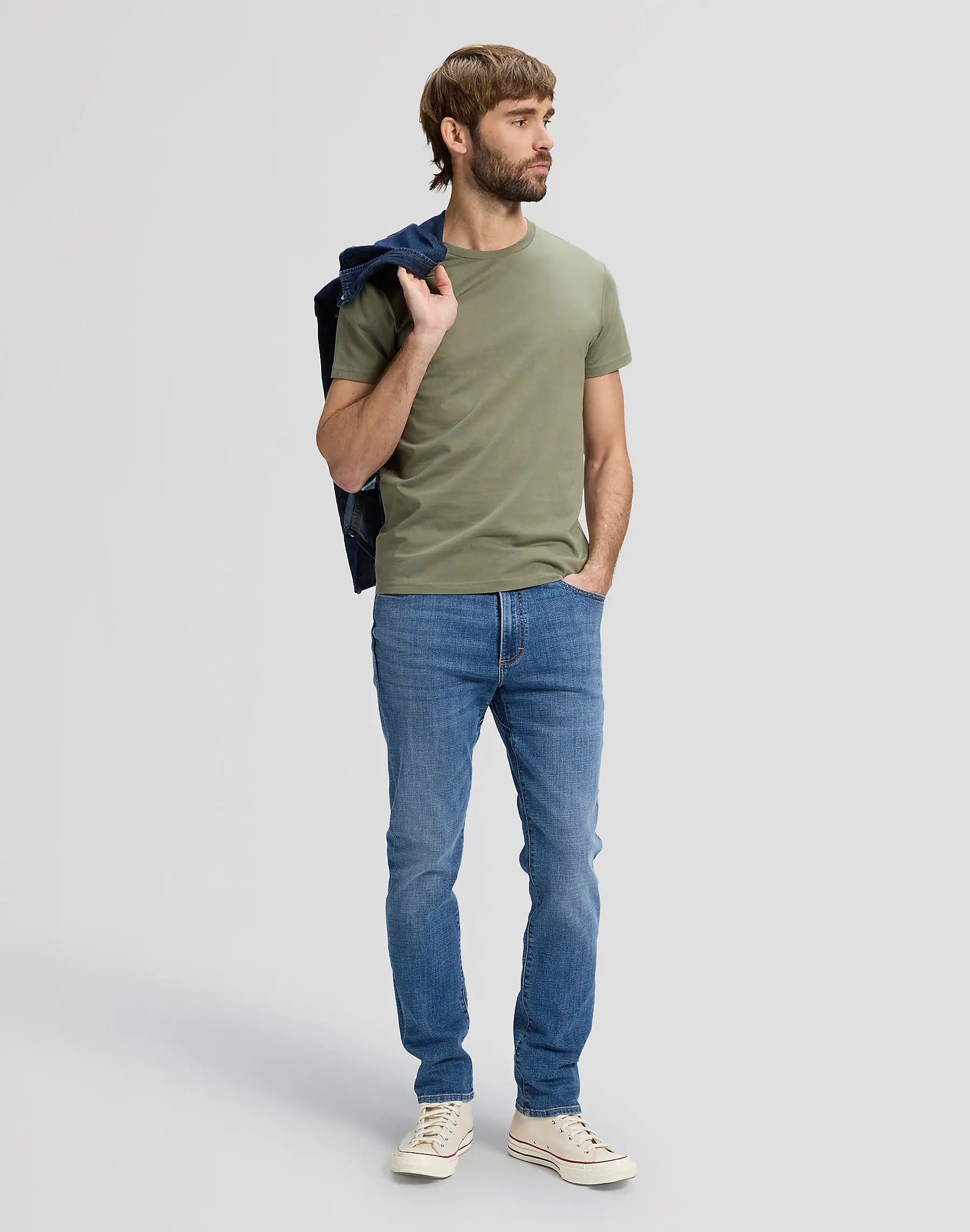 MESKIE SPODNIE LEE SLIM FIT MVP BLUE PRINT 112376321