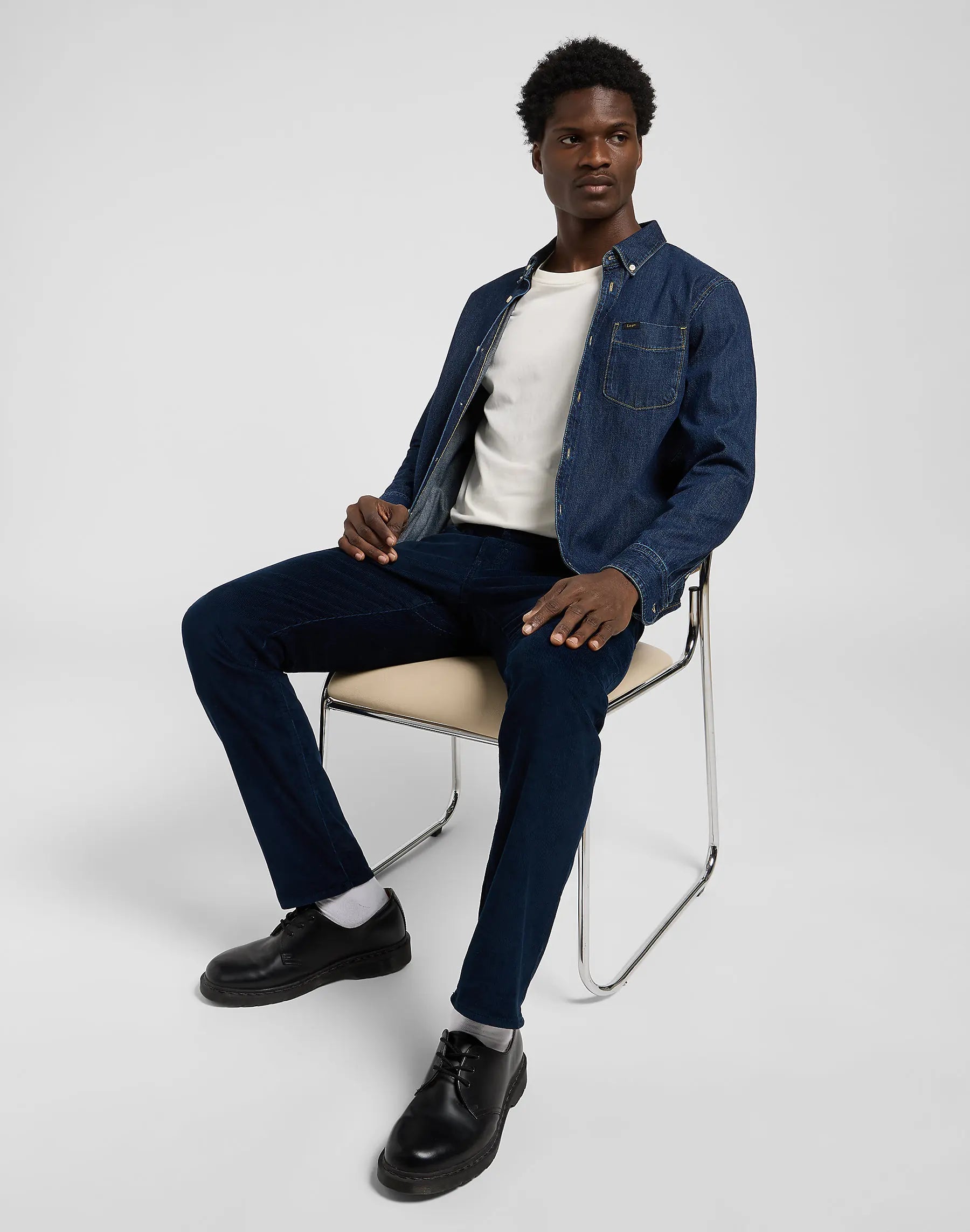 MESKIE SPODNIE LEE SLIM FIT MVP RIVET NAVY 112370602
