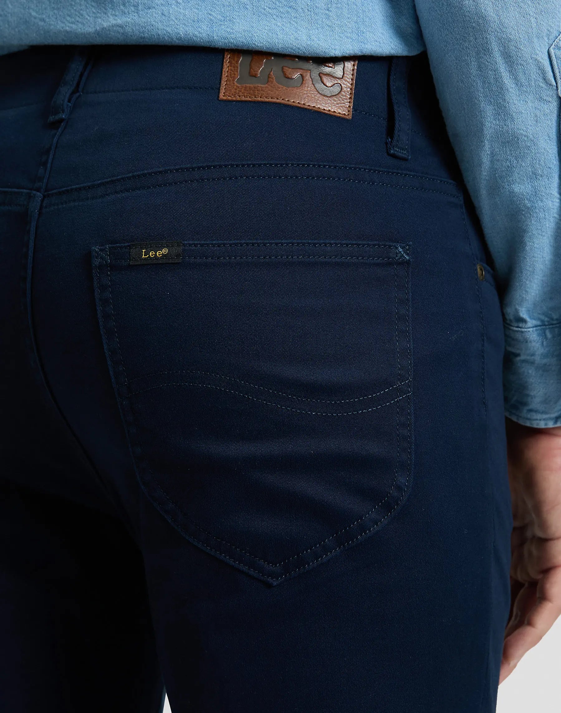 MESKIE SPODNIE LEE SLIM FIT MVP RIVET NAVY 112376323