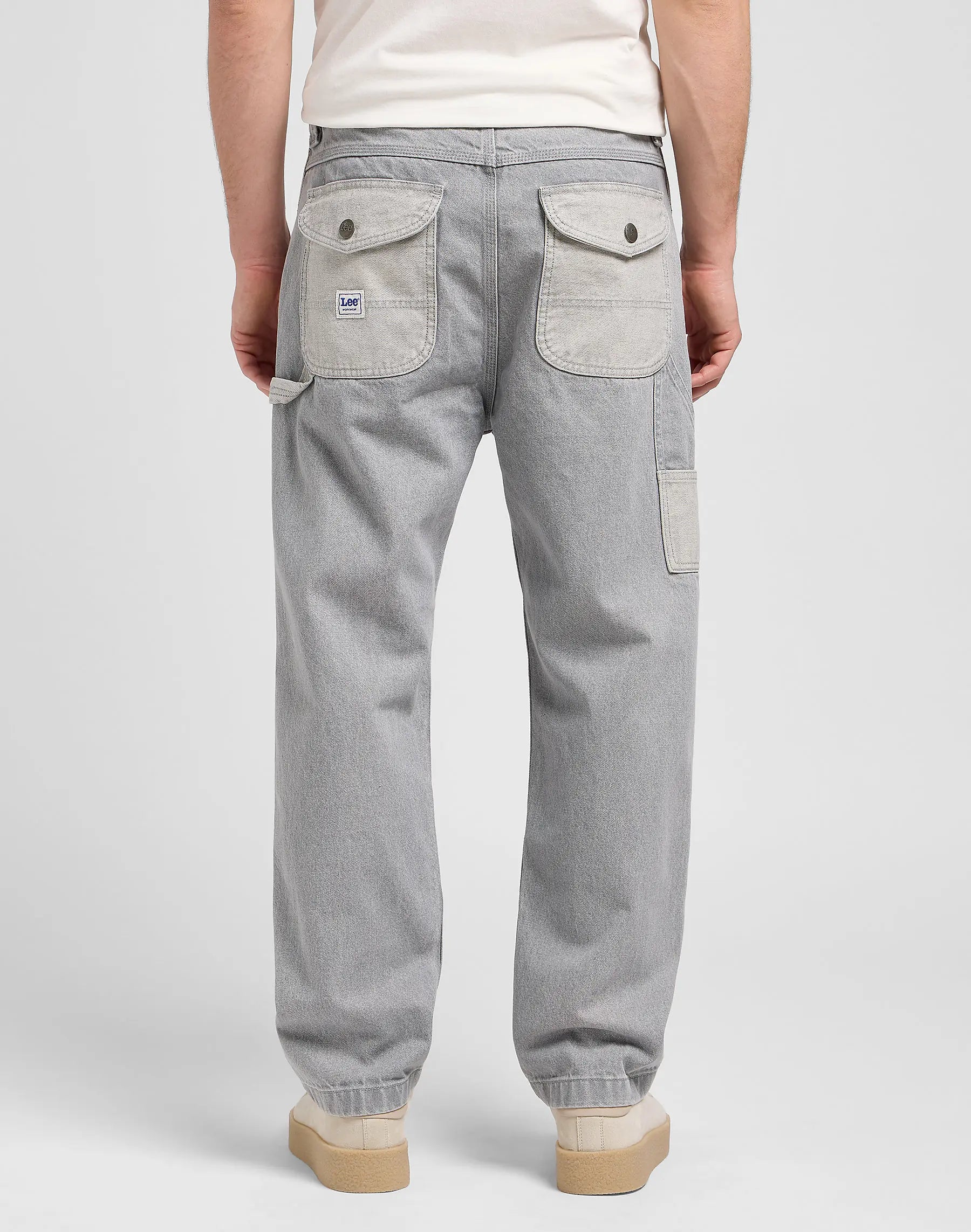 MESKIE SPODNIE LEE SLOUCHY STR CARPENTER GEMINI GREY 112370584