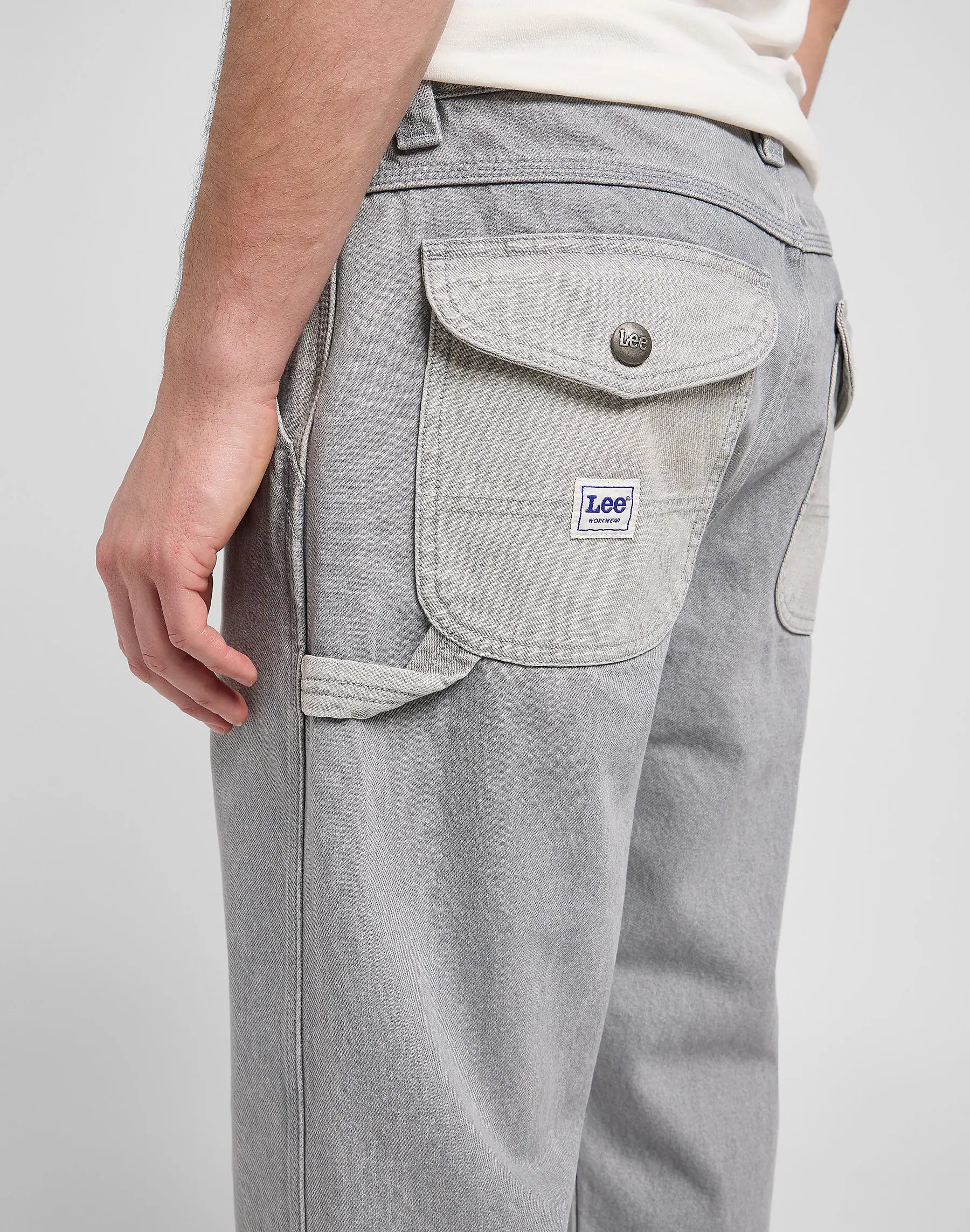 MESKIE SPODNIE LEE SLOUCHY STR CARPENTER GEMINI GREY 112370584