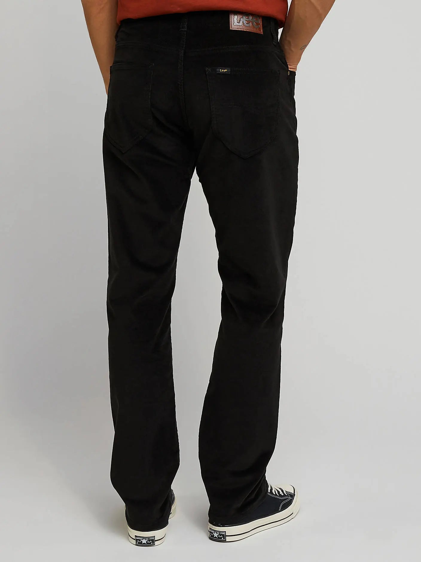 MESKIE SPODNIE LEE STRAIGHT FIT MVP BLACK 112343355