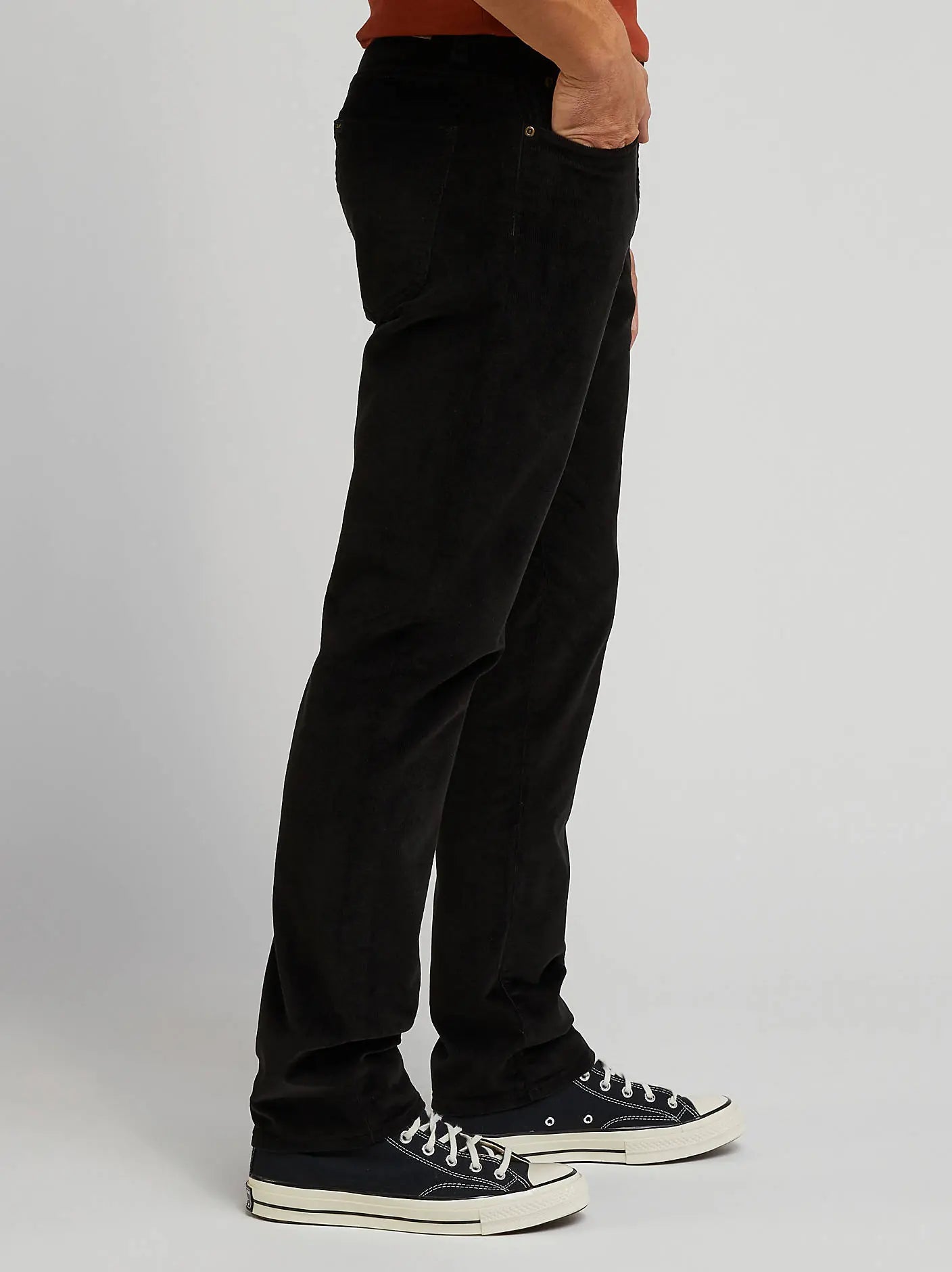 MESKIE SPODNIE LEE STRAIGHT FIT MVP BLACK 112343355