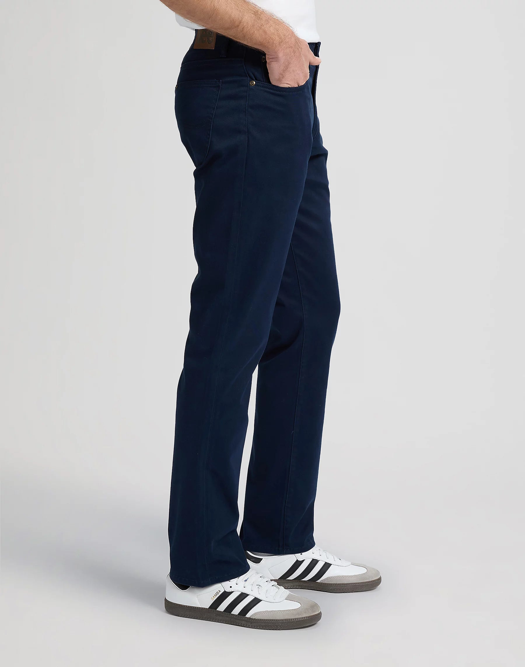Męskie Spodnie Lee Straight Fit MVP Rivet Navy 112376326