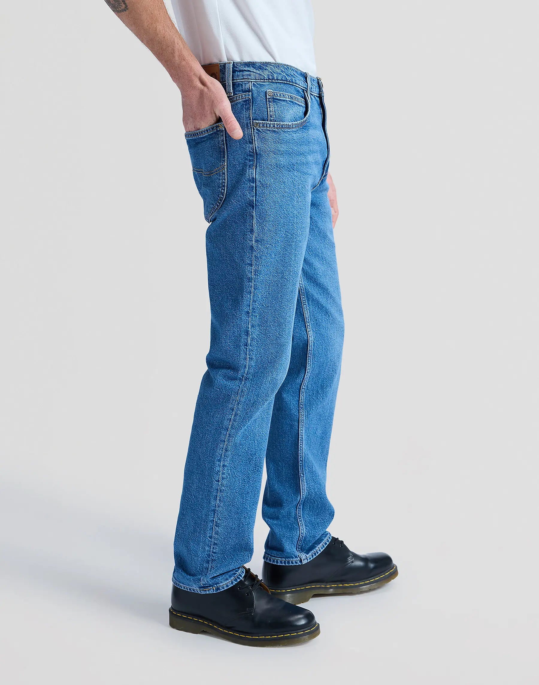 MESKIE SPODNIE LEE WEST BLUE BEAM 112368702