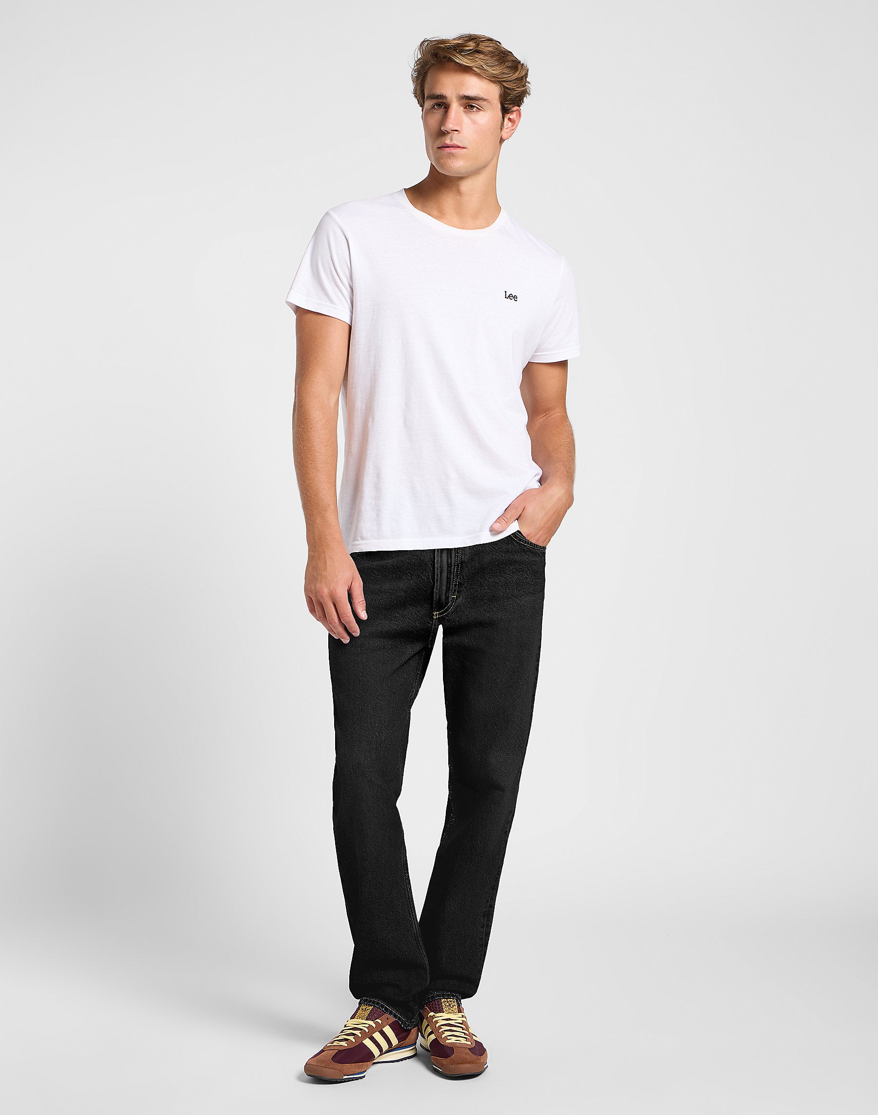 MESKIE SPODNIE  LEE WEST DEEP BLACK 112373323