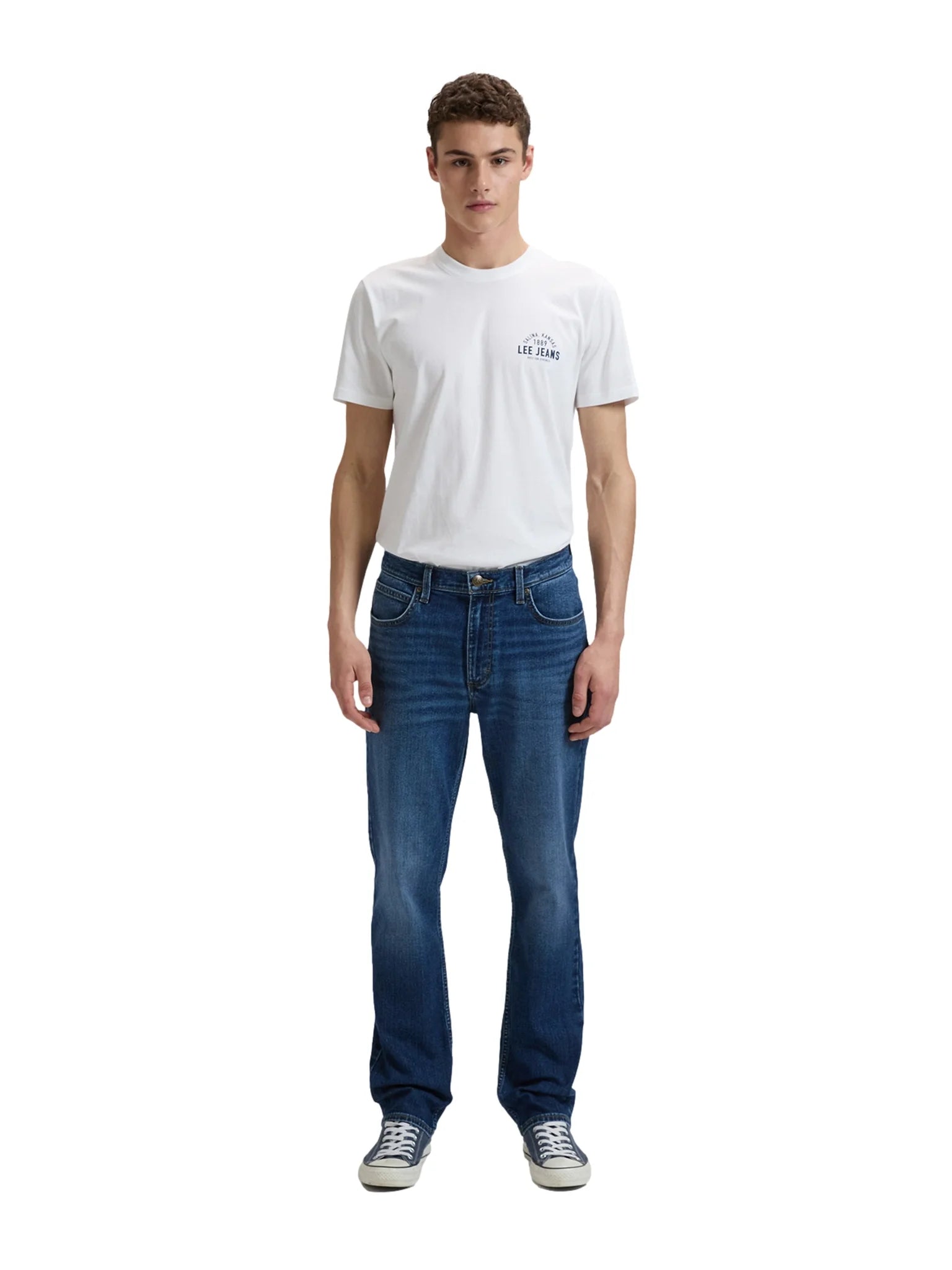 MESKIE SPODNIE LEE WEST SUMMER BLUE 112378738