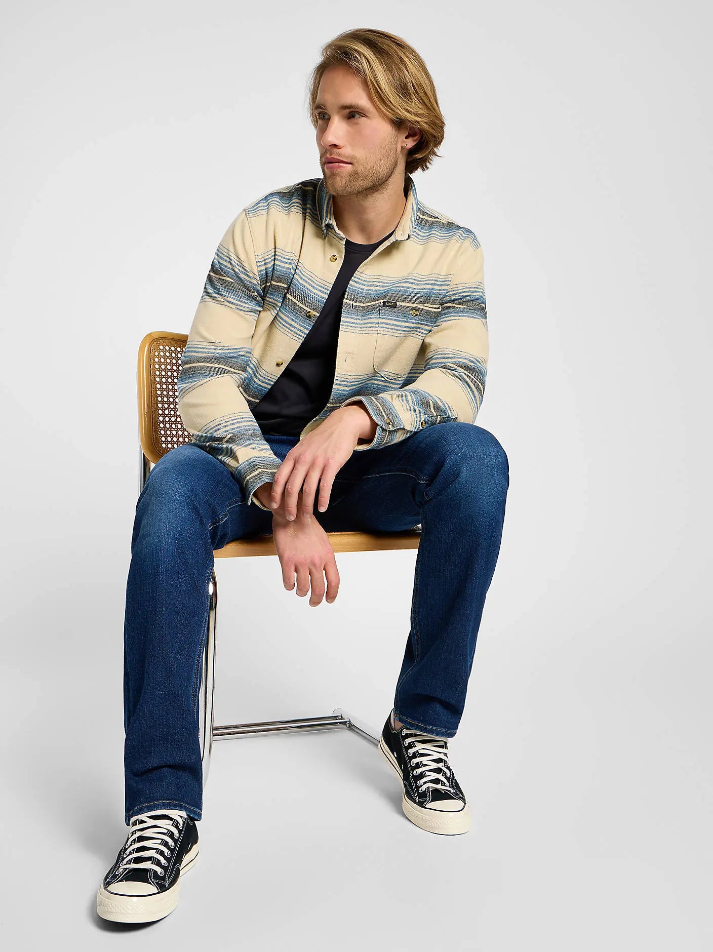 Męskie Spodnie Jeansowe Lee X Straight Vanadi 112359173