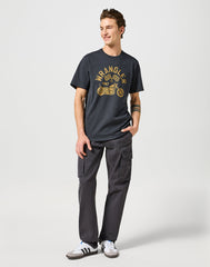 MESKIE SPODNIE MATERIAŁOWE CASEY JONES CARGO REGULAR FADED BLACK 112356845 W175008628