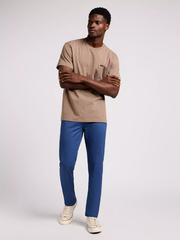 MĘSKIE SPODNIE MATERIAŁOWE LEE DAREN ZIP FLY DRAMA BLUE 112349220
