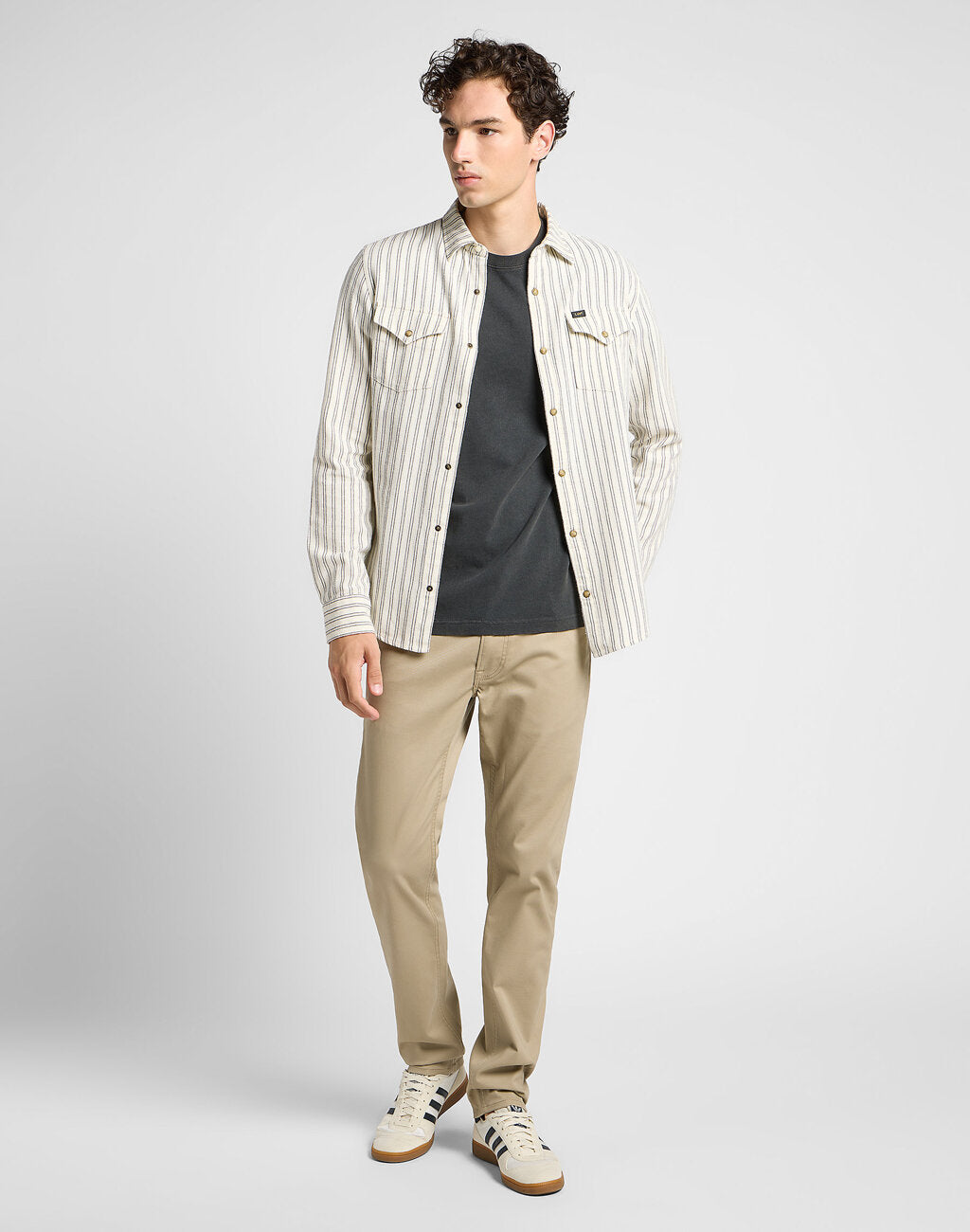 MĘSKIE SPODNIE MATERIAŁOWE LEE DAREN ZIP FLY NEW KANSAS CITY KHAKI 112360203 L707016437