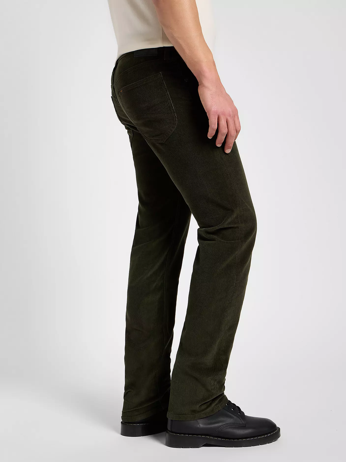 MĘSKIE SPODNIE MATERIAŁOWE LEE DAREN ZIP FLY OLIVE NIGHT 112355816
