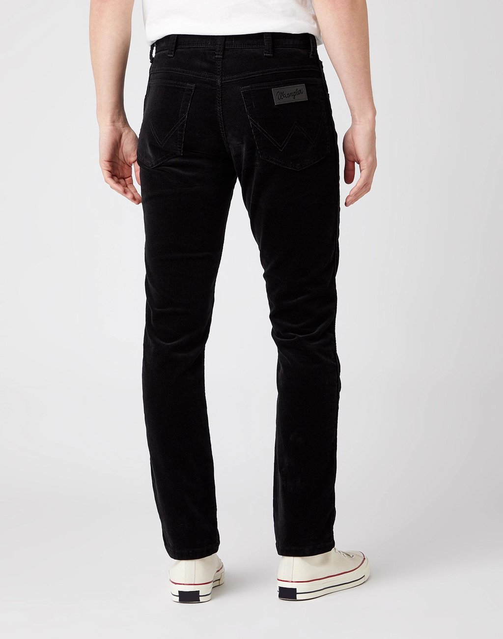 MĘSKIE SPODNIE SZTRUKSOWE WRANGLER TEXAS SLIM BLACK W12SEC100 112141146