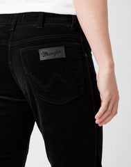 MĘSKIE SPODNIE SZTRUKSOWE WRANGLER TEXAS SLIM BLACK W12SEC100 112141146