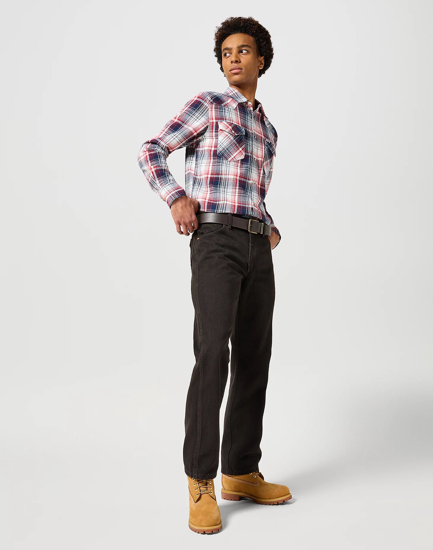 MESKIE SPODNIE WRANGLER 13MWZ BLACK CHOCOLATE 112358495