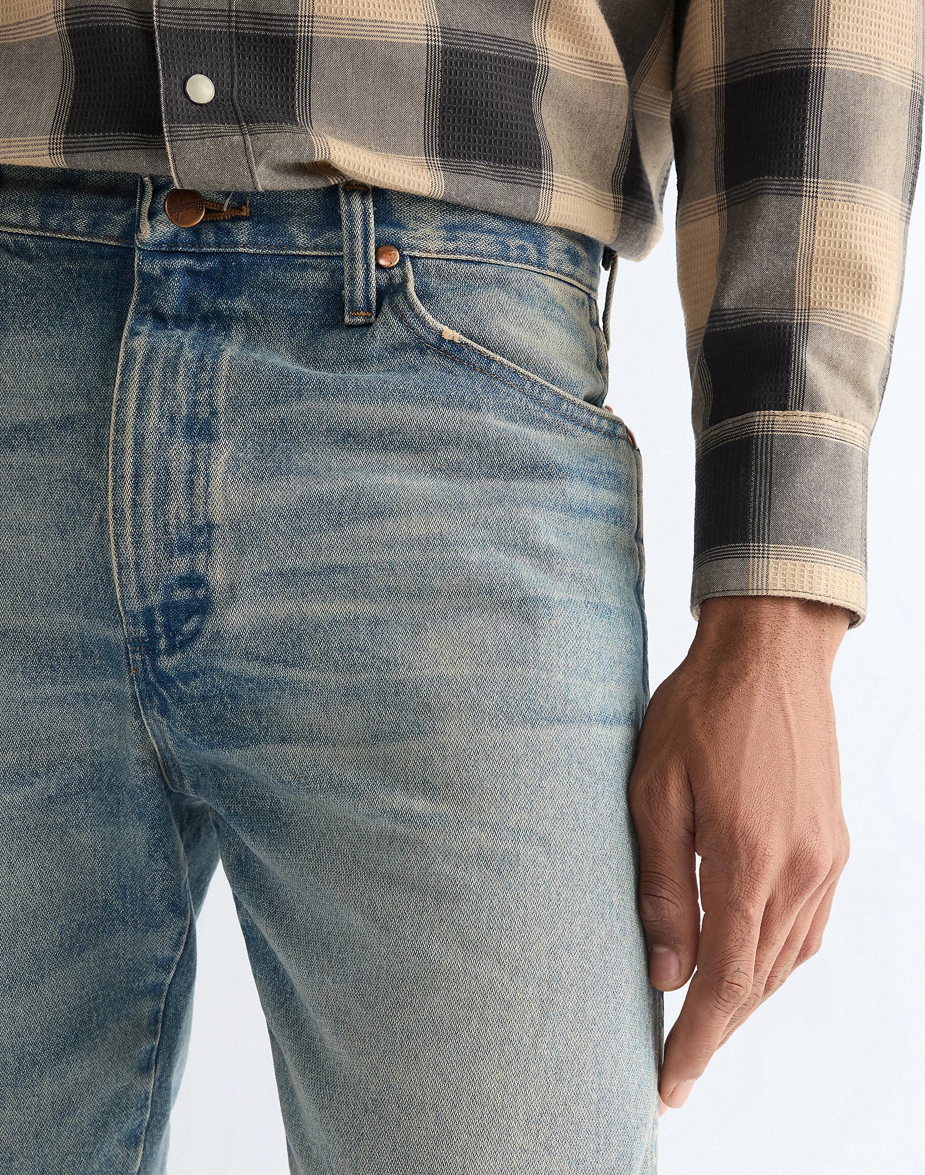 MESKIE SPODNIE WRANGLER 13MWZ MUDSTONE 112378999