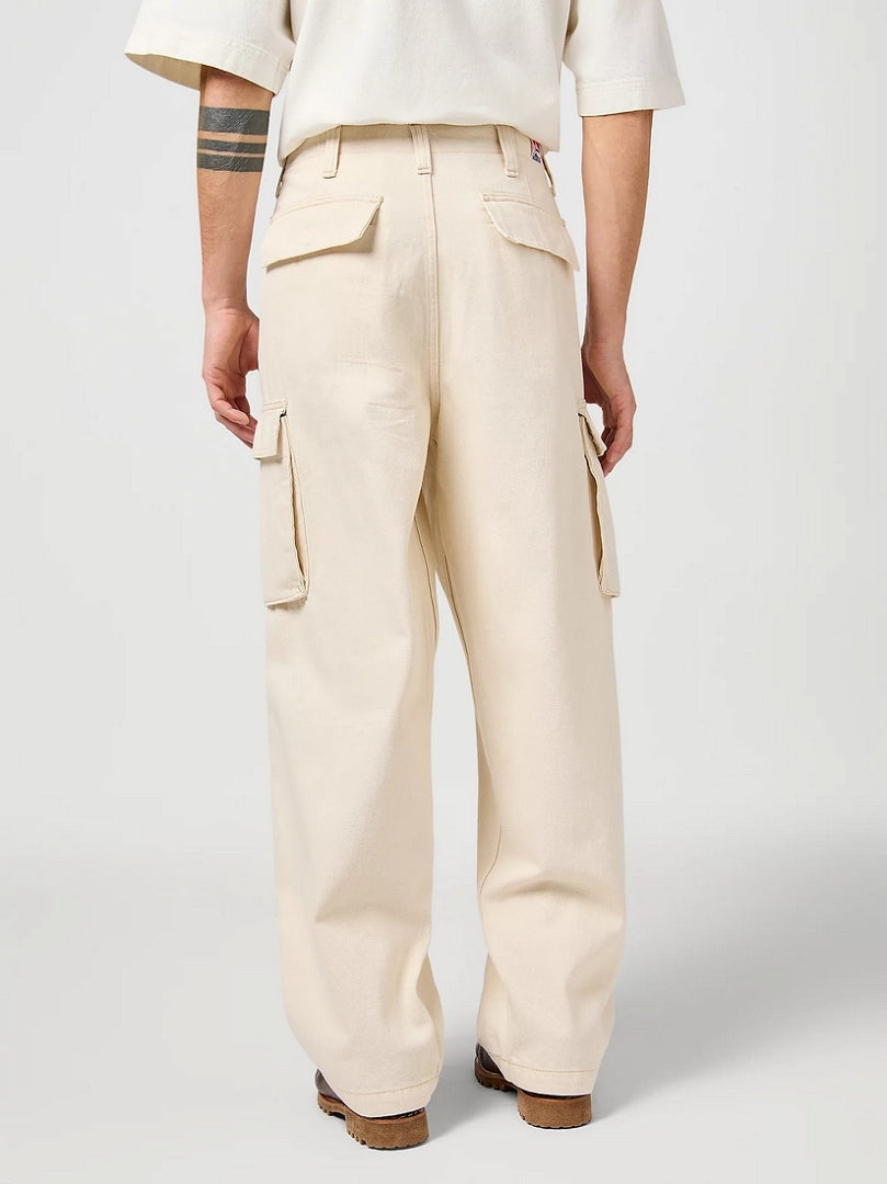 Spodnie Bojówki Męskie Wrangler CJ Loose Cargo Ecru 112362500