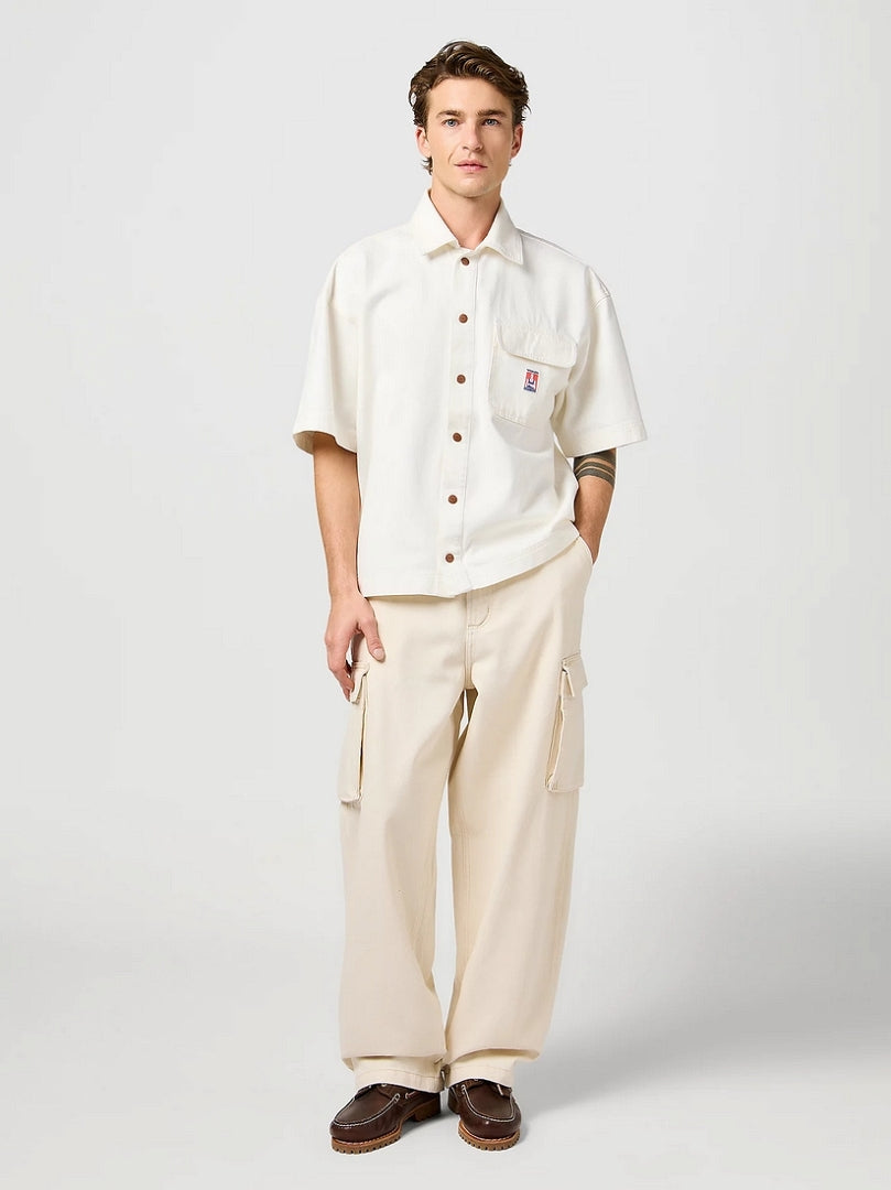 Spodnie Bojówki Męskie Wrangler CJ Loose Cargo Ecru 112362500