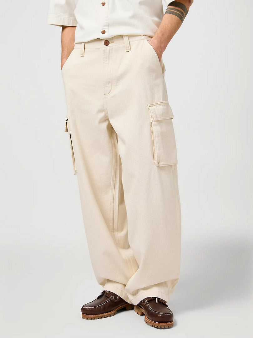 Spodnie Bojówki Męskie Wrangler CJ Loose Cargo Ecru 112362500