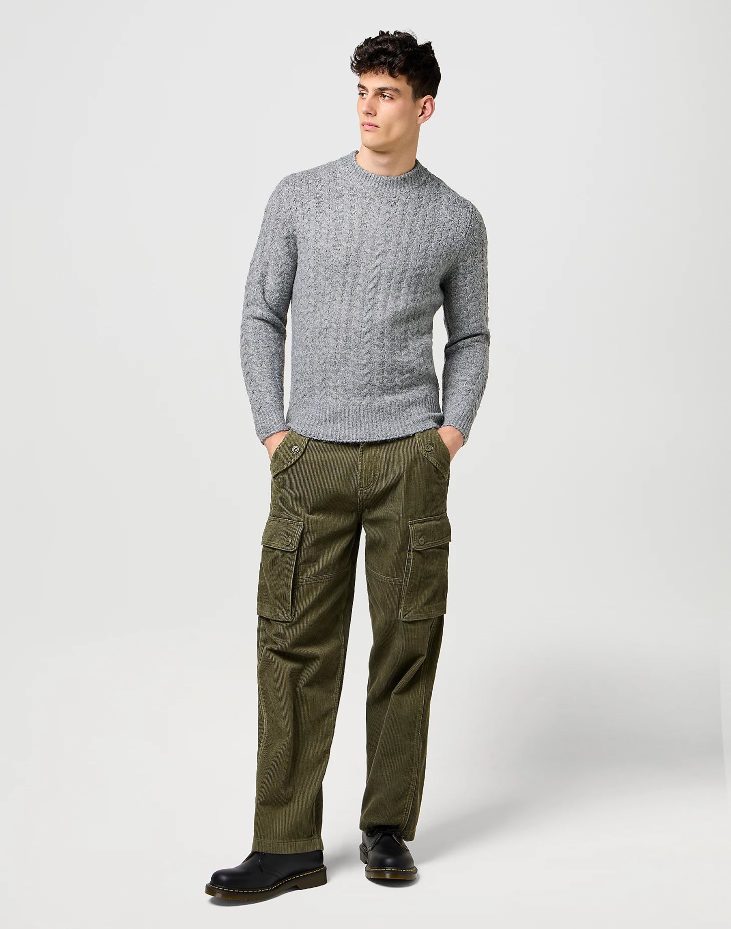 Spodnie Męskie Wrangler CJ Loose Cargo Ivy Green 112371050