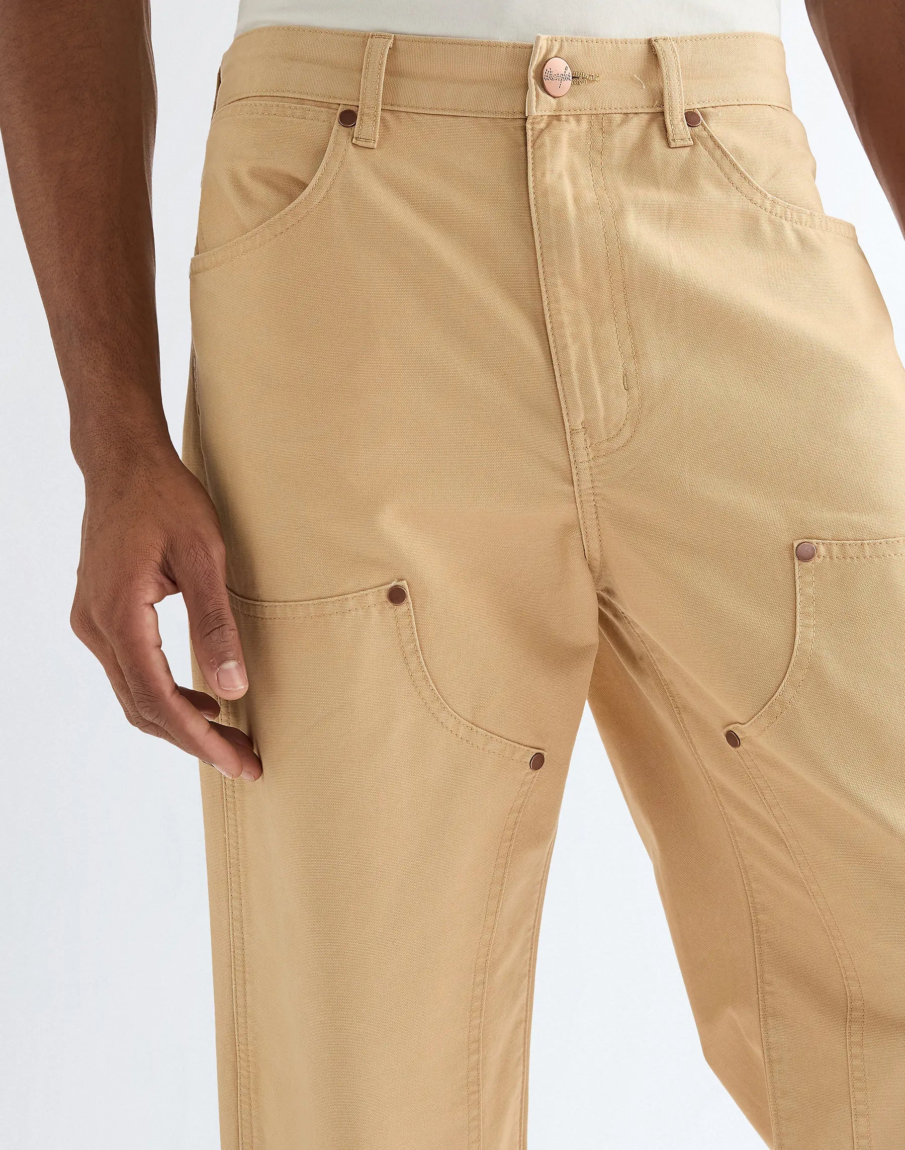 MESKIE SPODNIE WRANGLER DOUBLE KNEE CARPENTER GOLDEN WHEAT 112377856