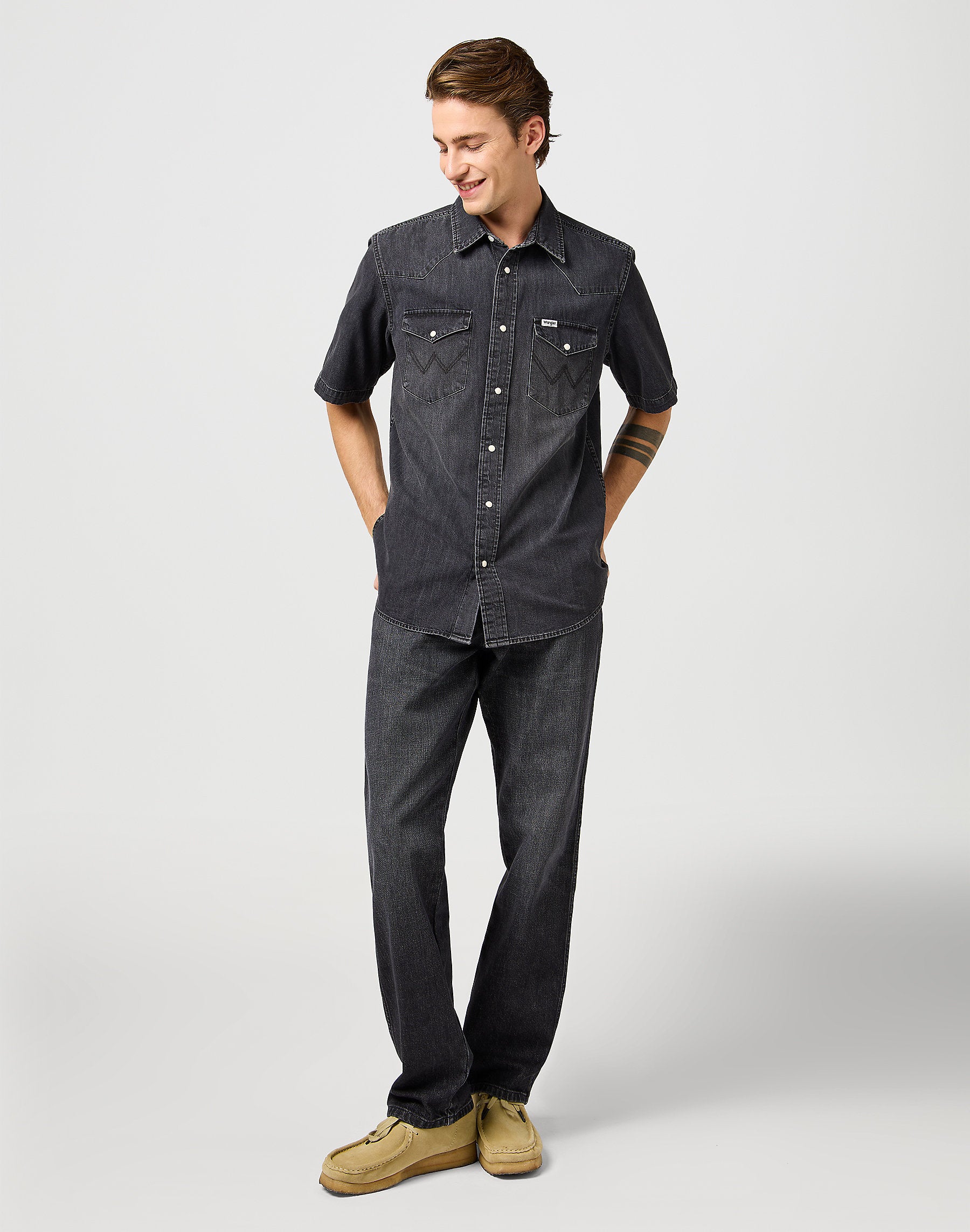 Meskie Spodnie Wrangler Frontier Coal 112364832