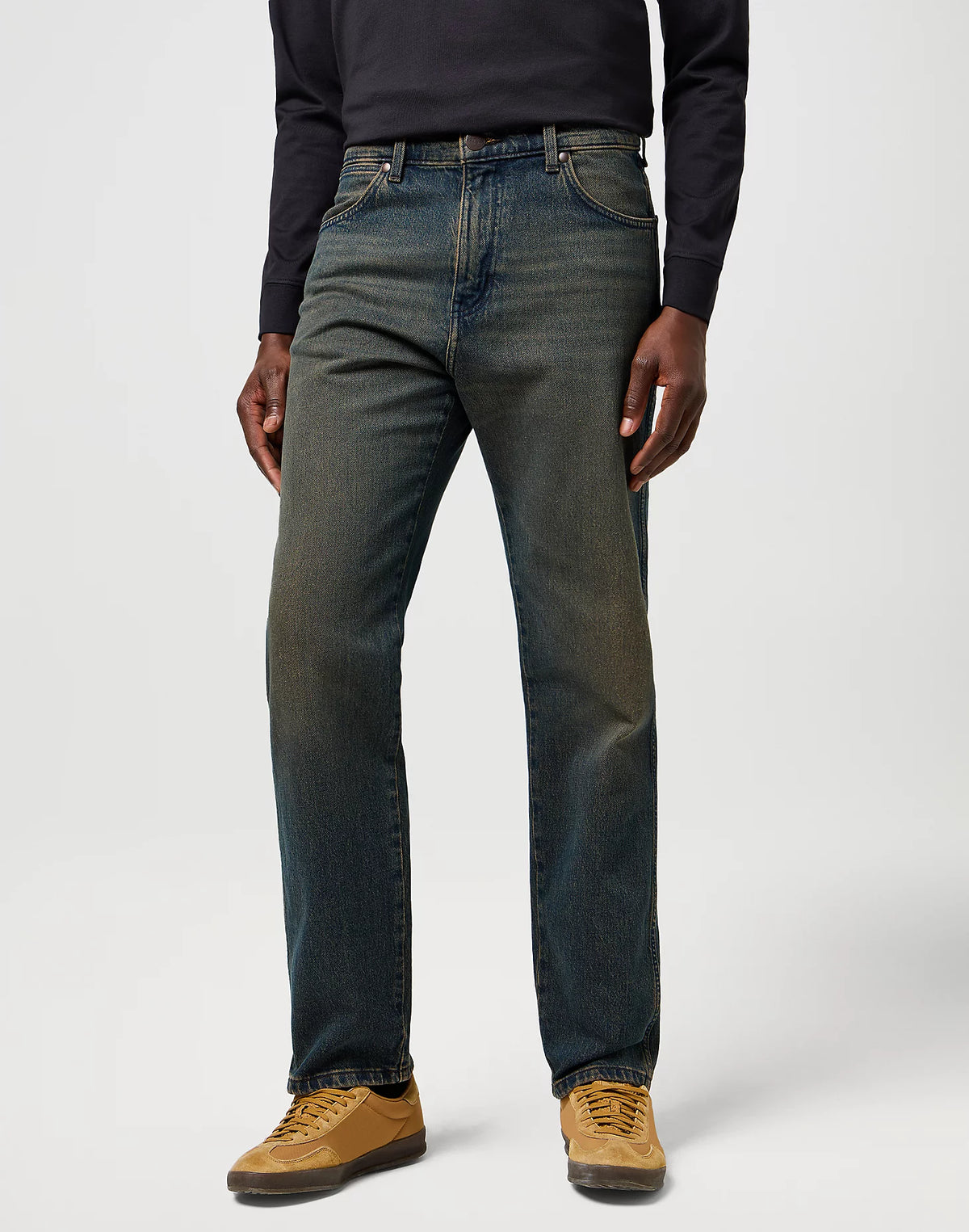 Meskie Spodnie Wrangler Frontier Nebula Black 112370956