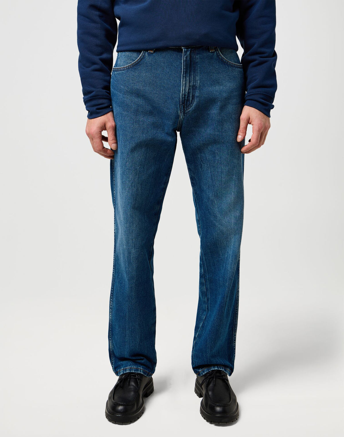 Męskie Spodnie Wrangler Frontier Retro Blue 112370955