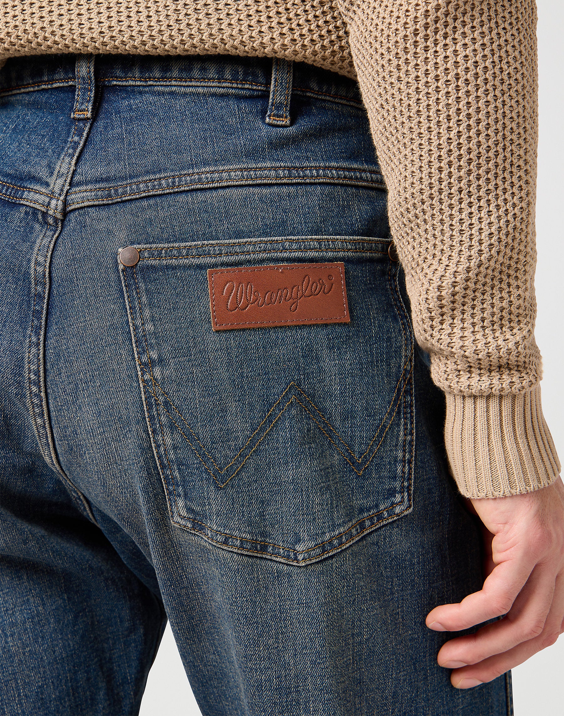 Męskie Spodnie Wrangler Frontier Sunlight Indigo 112364422