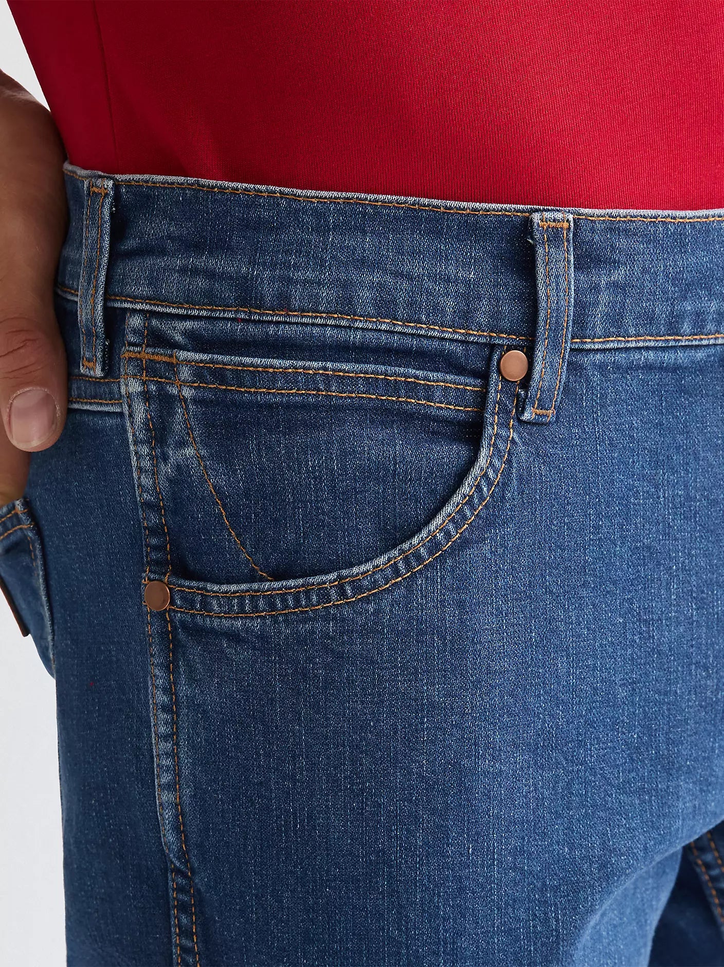 Męskie Spodnie Jeansowe Wrangler Greensboro Blue Tomorrow 112338770