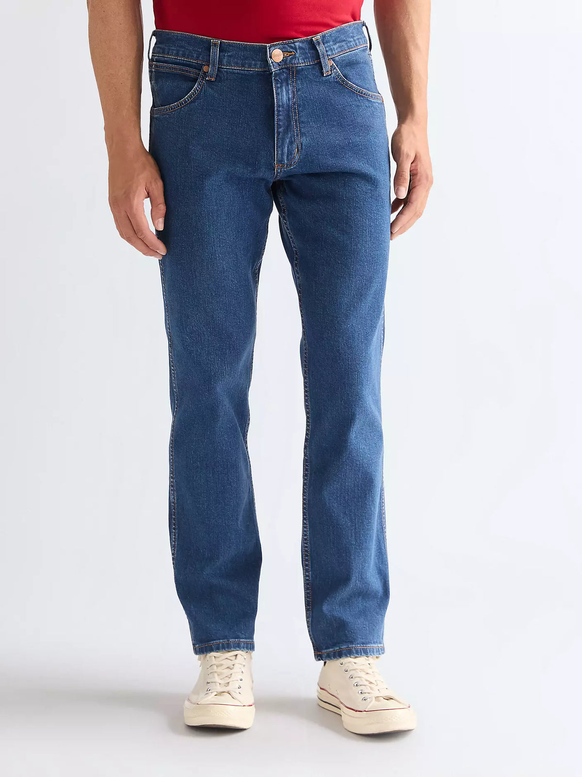 Męskie Spodnie Jeansowe Wrangler Greensboro Blue Tomorrow 112338770