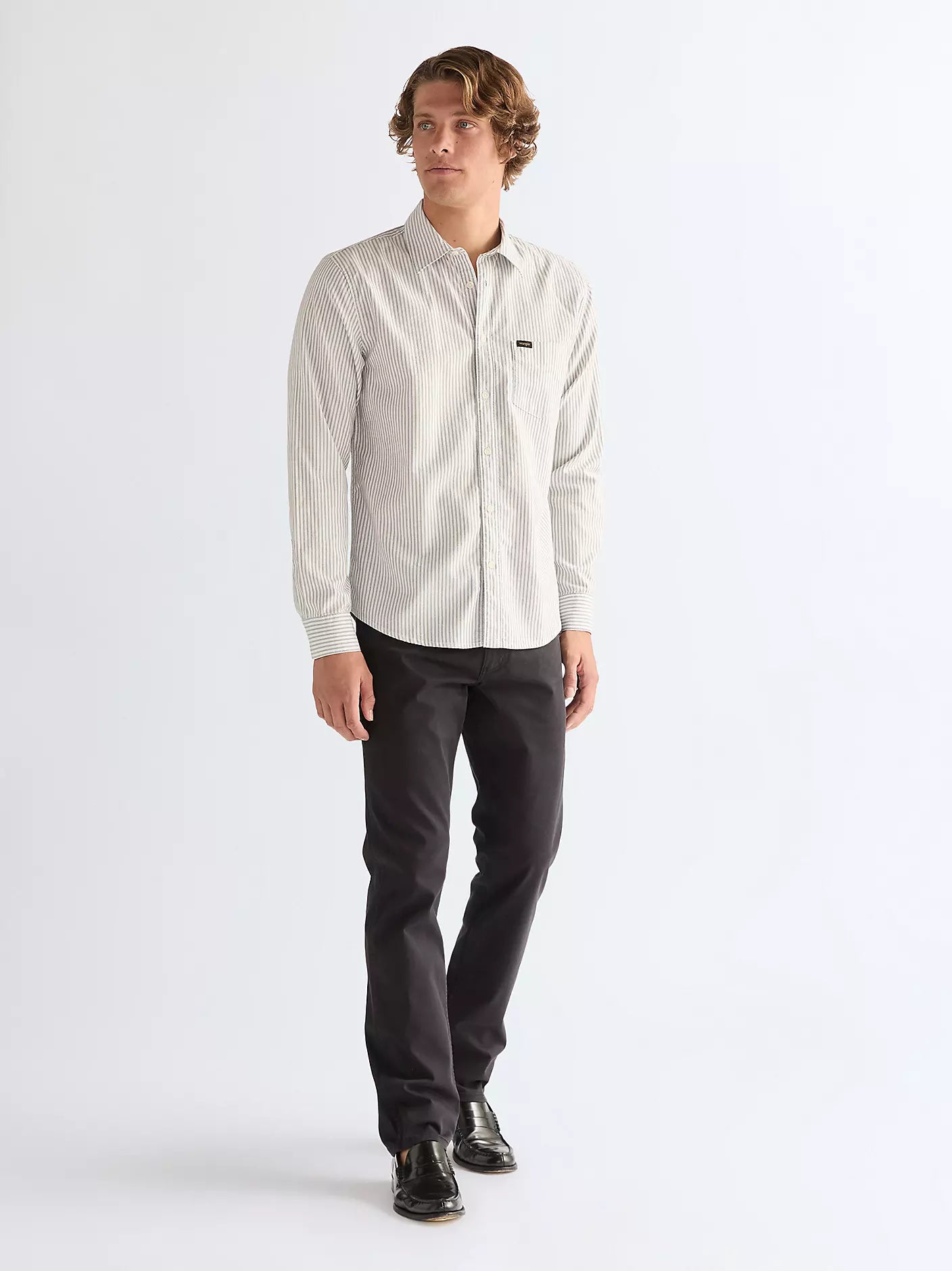 Męskie Spodnie Wrangler Greensboro Caviar 112378466