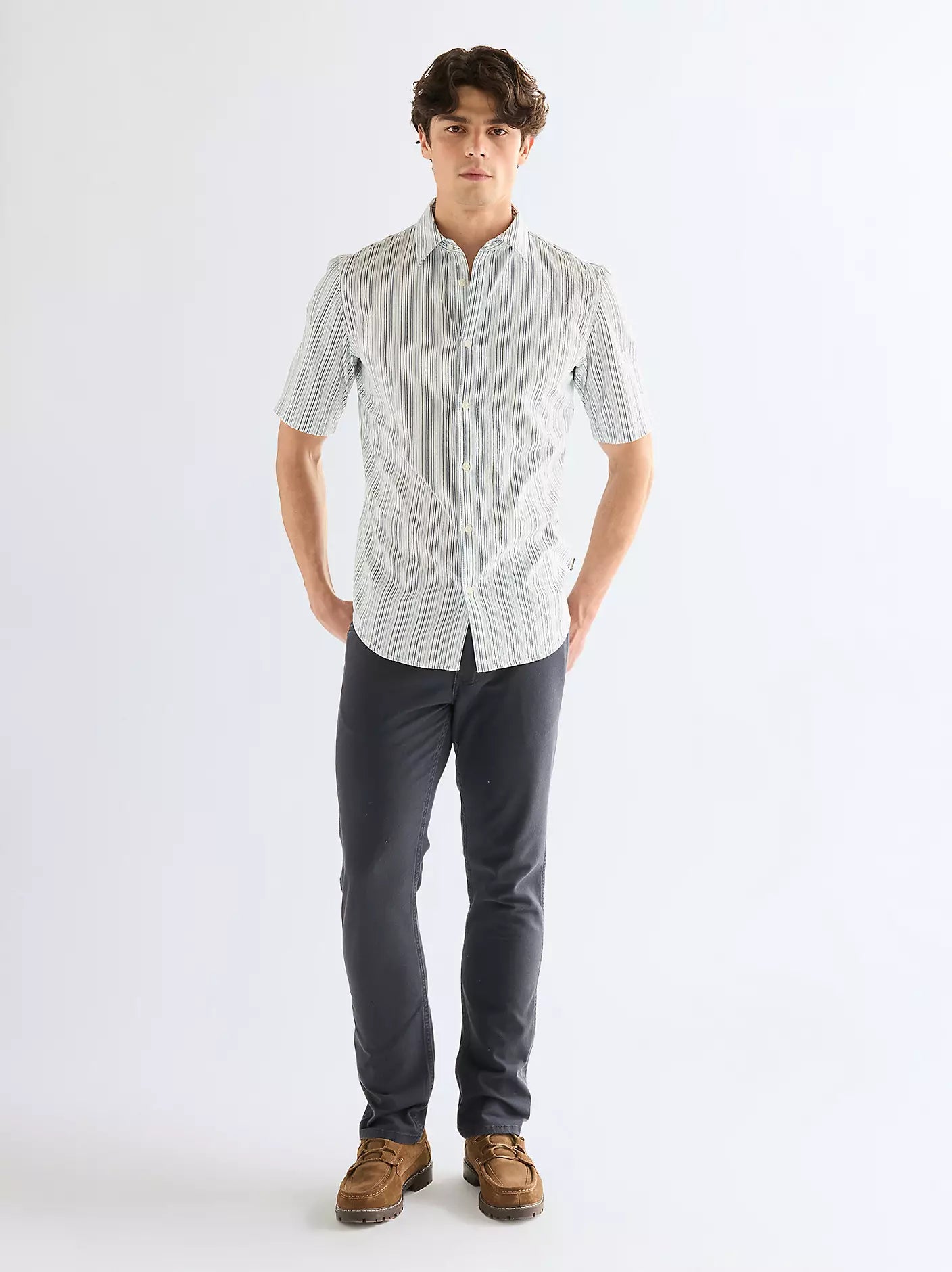 Męskie Spodnie Wrangler Greensboro Dark Navy 112378954