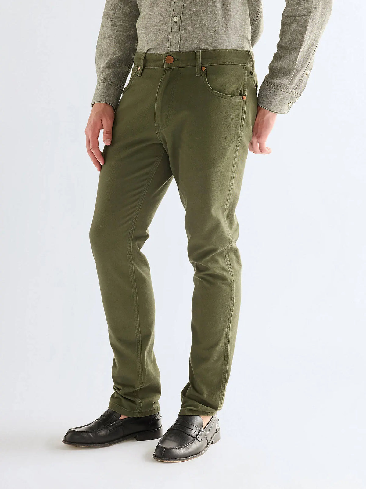 Męskie Spodnie Wrangler Greensboro Deep Depths 112378997