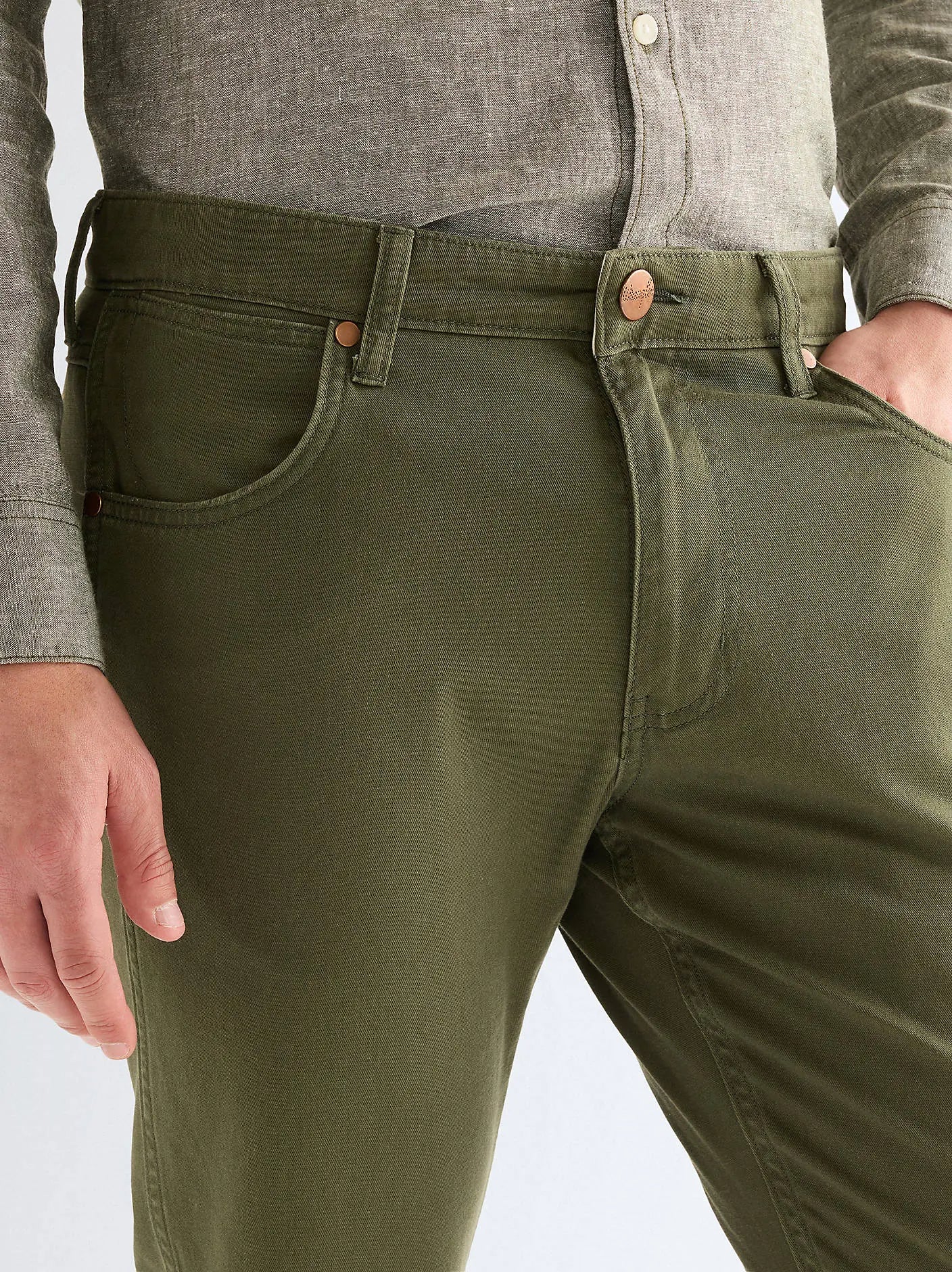 Męskie Spodnie Wrangler Greensboro Deep Depths 112378997