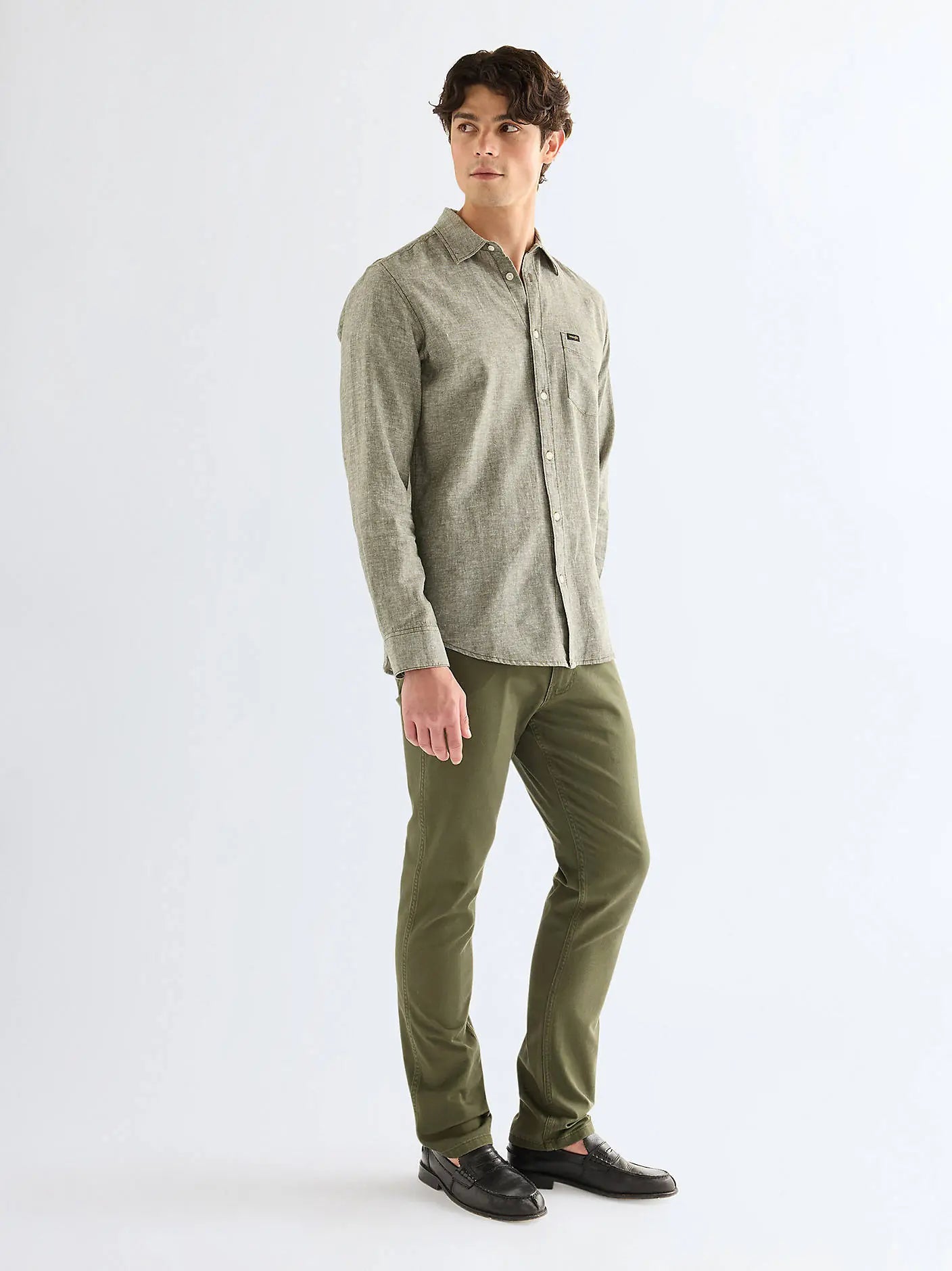 Męskie Spodnie Wrangler Greensboro Deep Depths 112378997