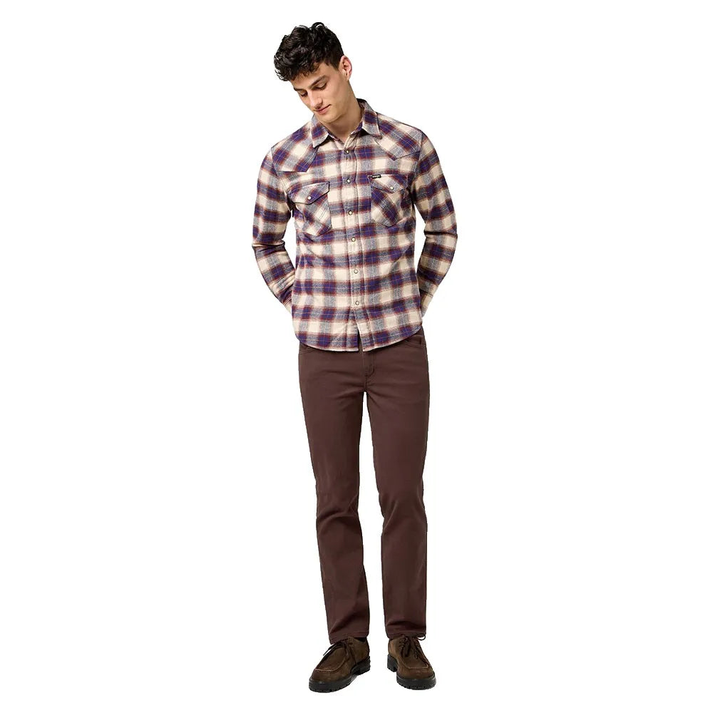 MESKIE SPODNIE WRANGLER GREENSBORO MAHOGANY 112370722