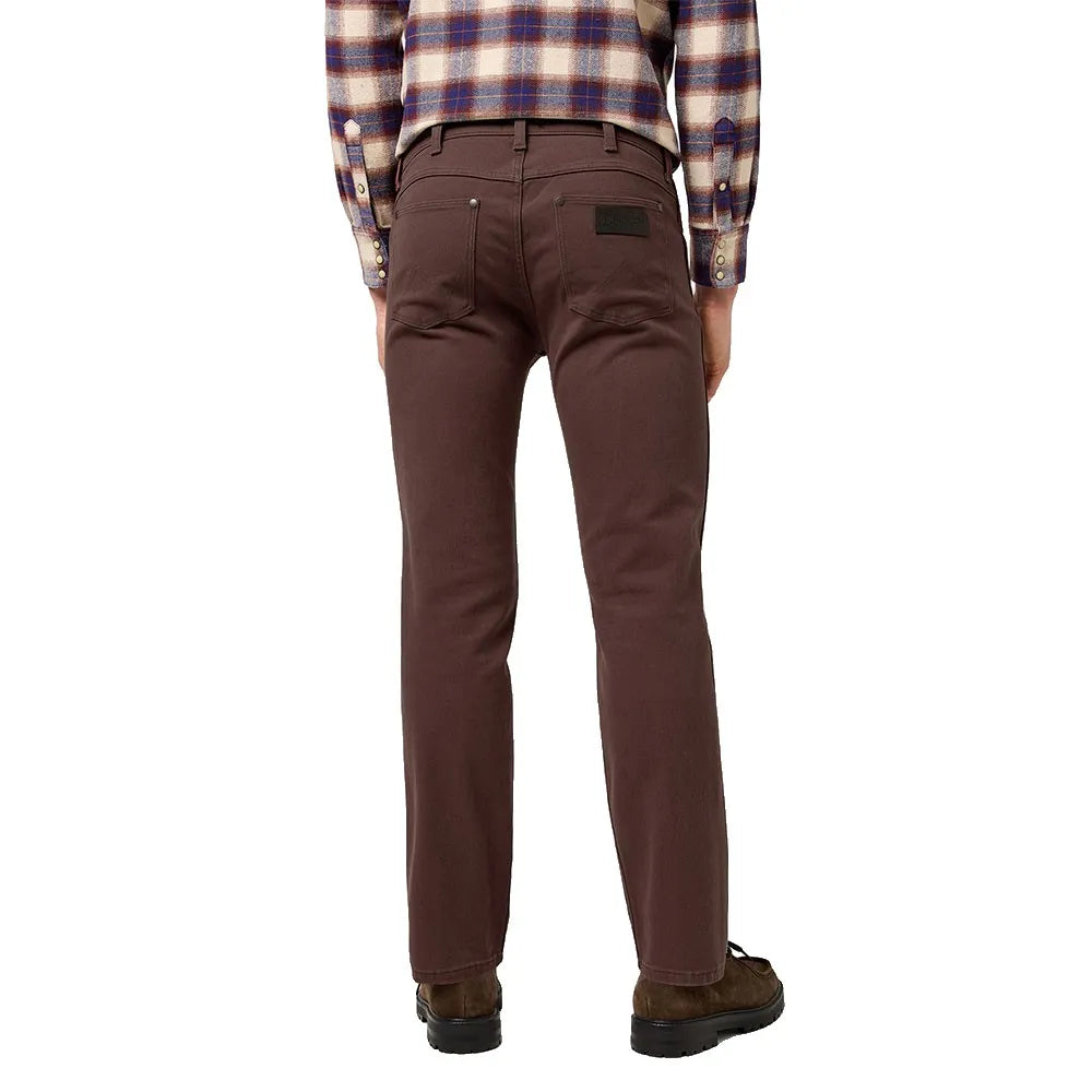 MESKIE SPODNIE WRANGLER GREENSBORO MAHOGANY 112370722