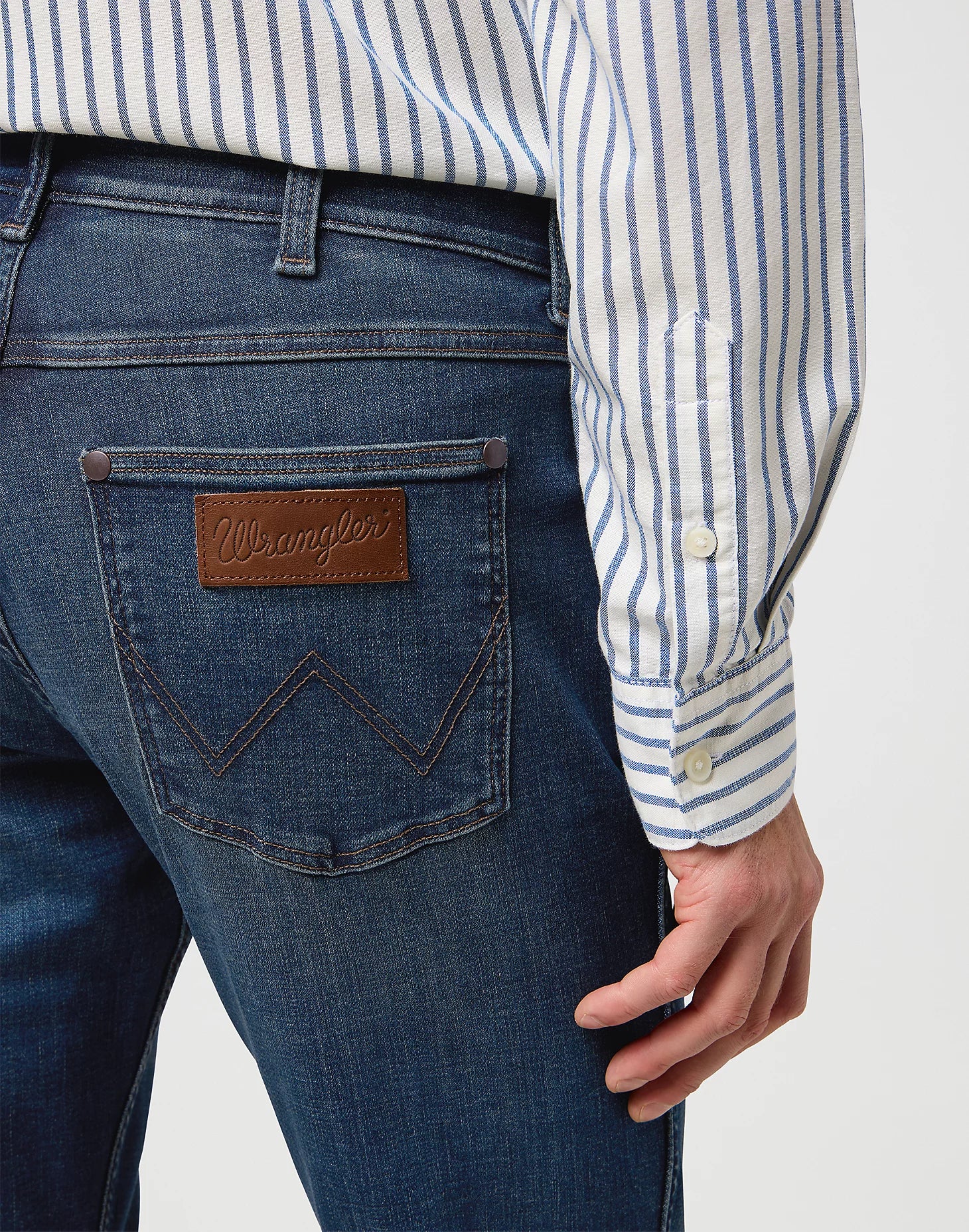 Męskie Spodnie Wrangler Greensboro Marine Tint 112371009