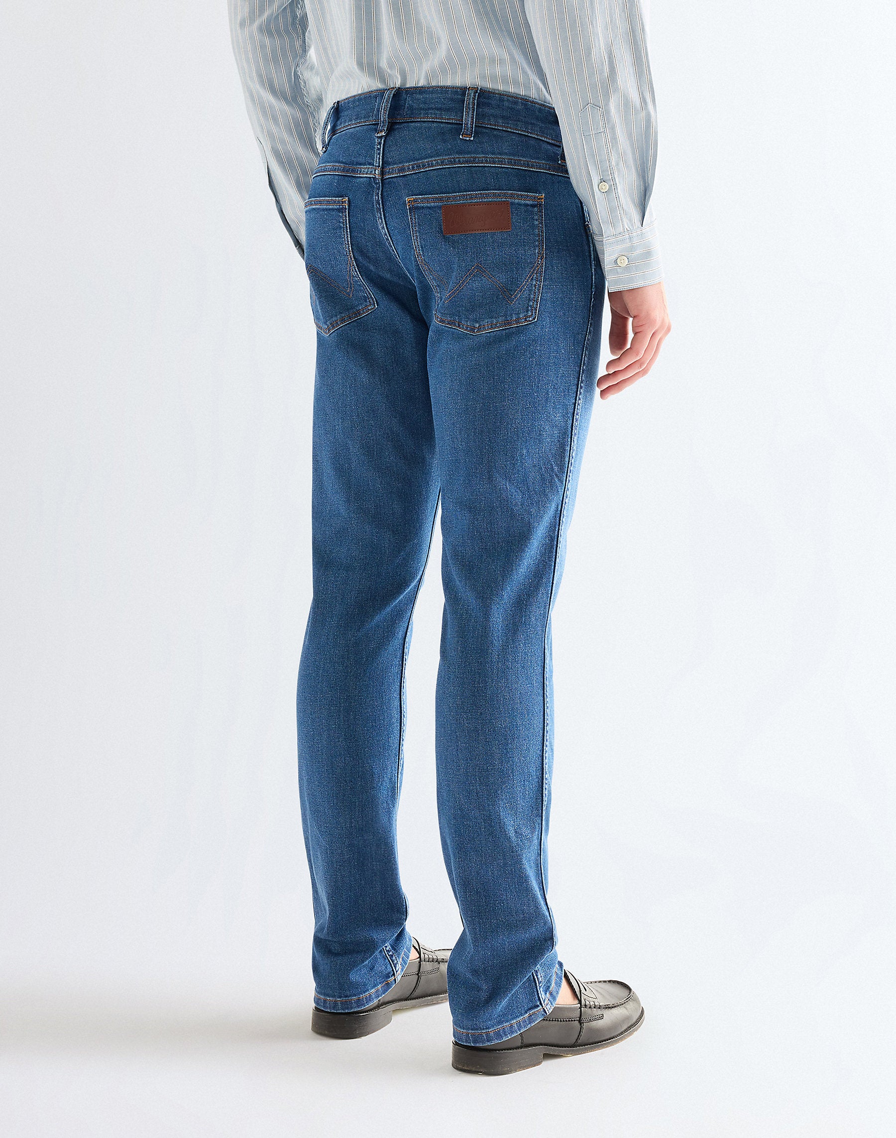 Męskie Spodnie Jeansowe Wrangler Greensboro Mid Visual 112378816