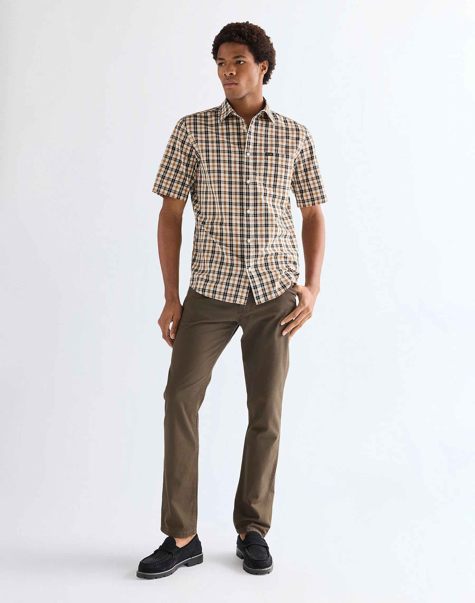 Męskie Spodnie Materiałowe Wrangler Greensboro Wren 112378996