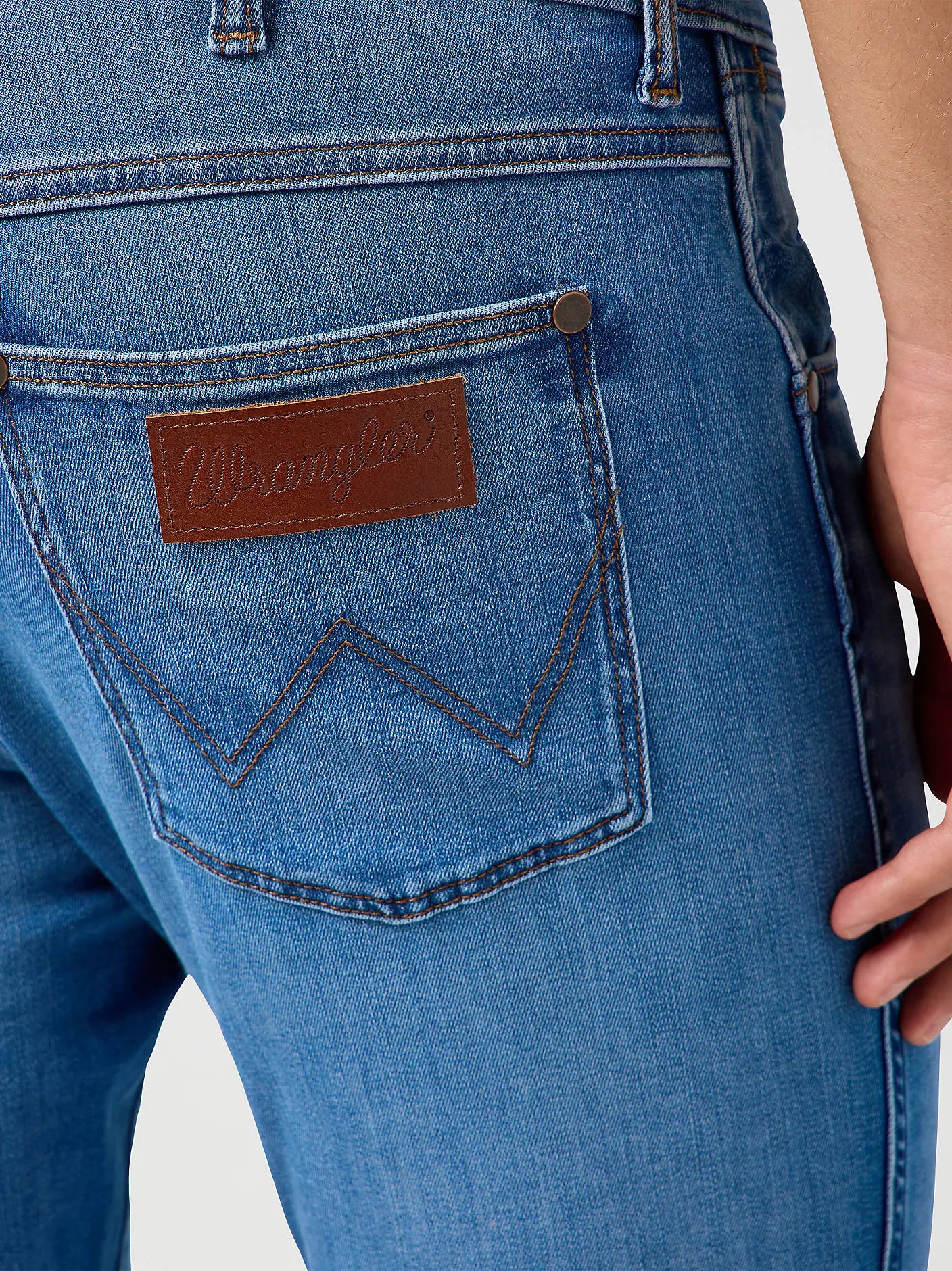 MESKIE SPODNIE WRANGLER LARSTON HERITAGE HAZE 112362457