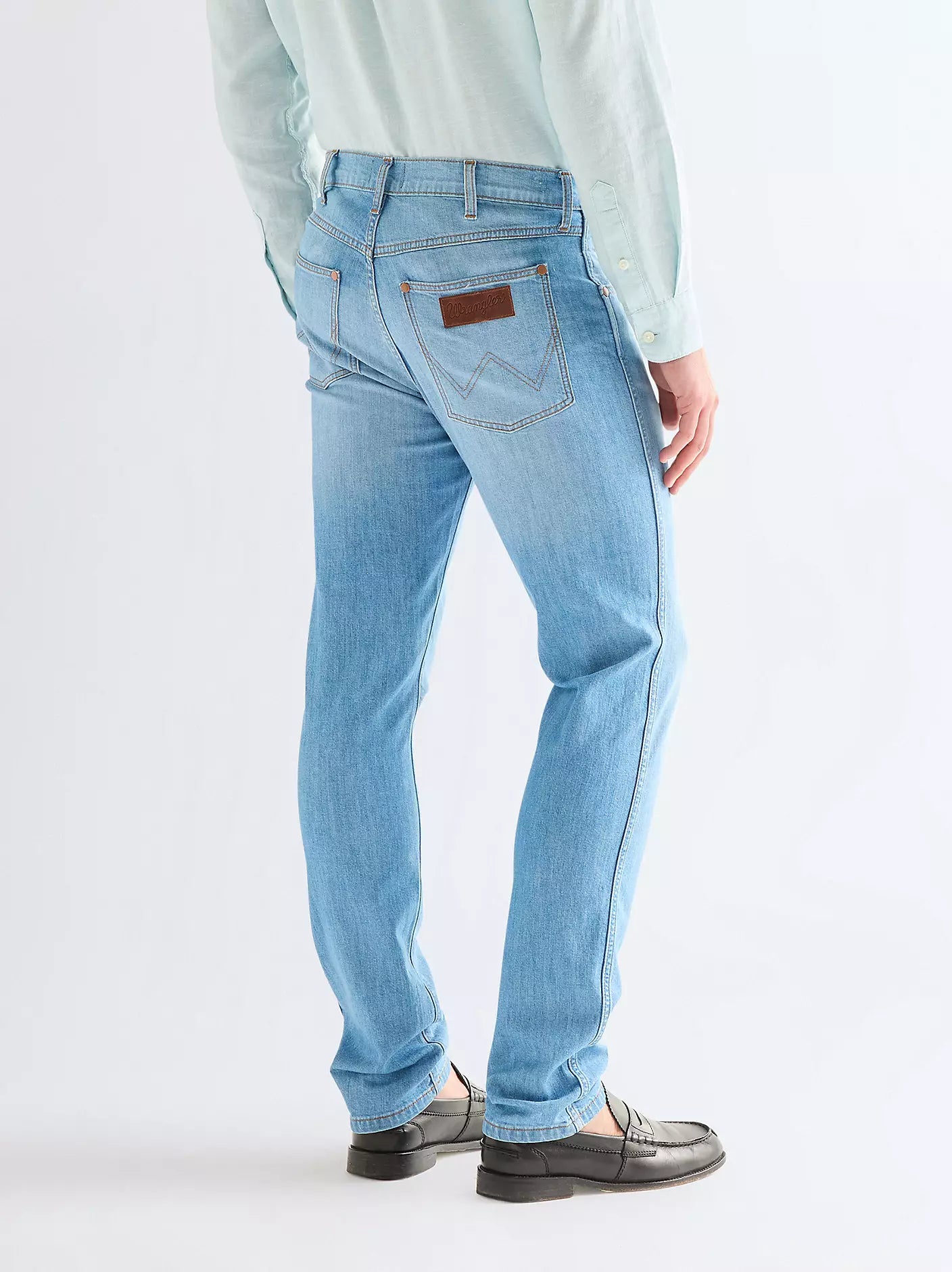 MESKIE SPODNIE WRANGLER LARSTON LIGHT WASH 112377822