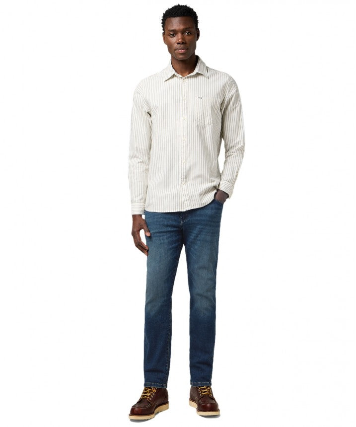 Męskie Spodnie Jeansowe Wrangler Larston Marine Tint 112371025