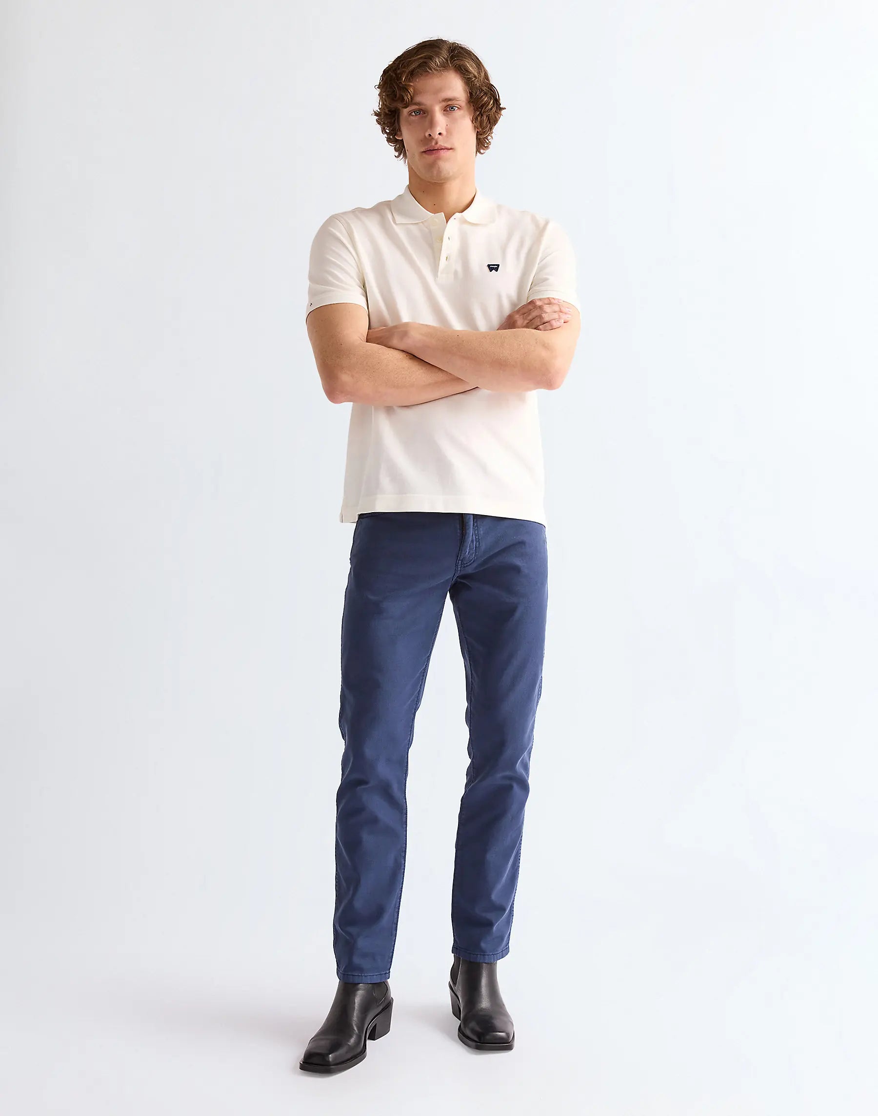 MESKIE SPODNIE WRANGLER LARSTON NAVY 112368492